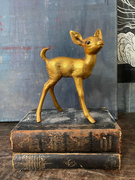 Vintage Anthony Freeman Gilt Gold Ceramic Deer