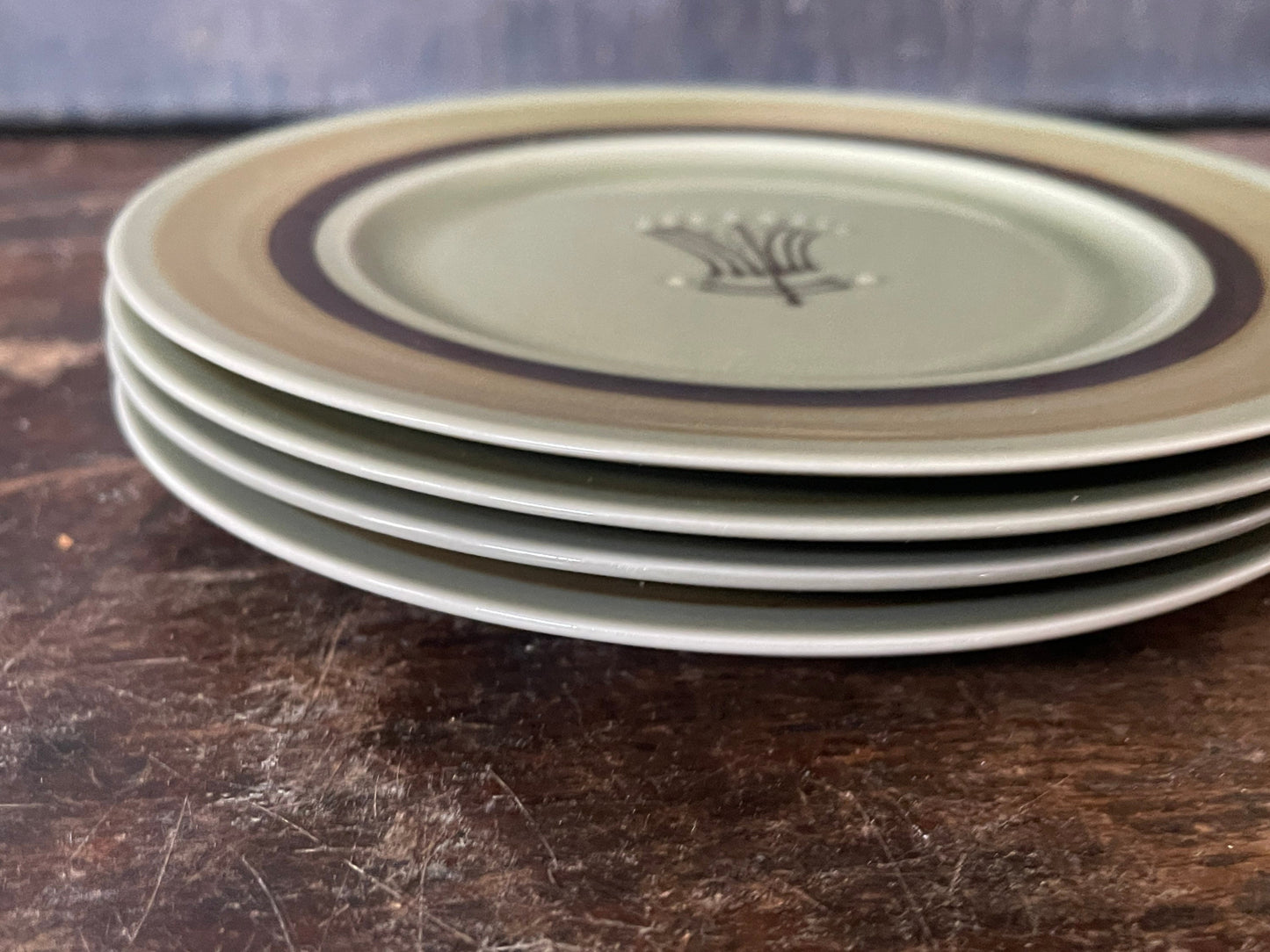 Set of Four (4) Vintage Franciscan Emerald Isle Discovery 8.25” Plates