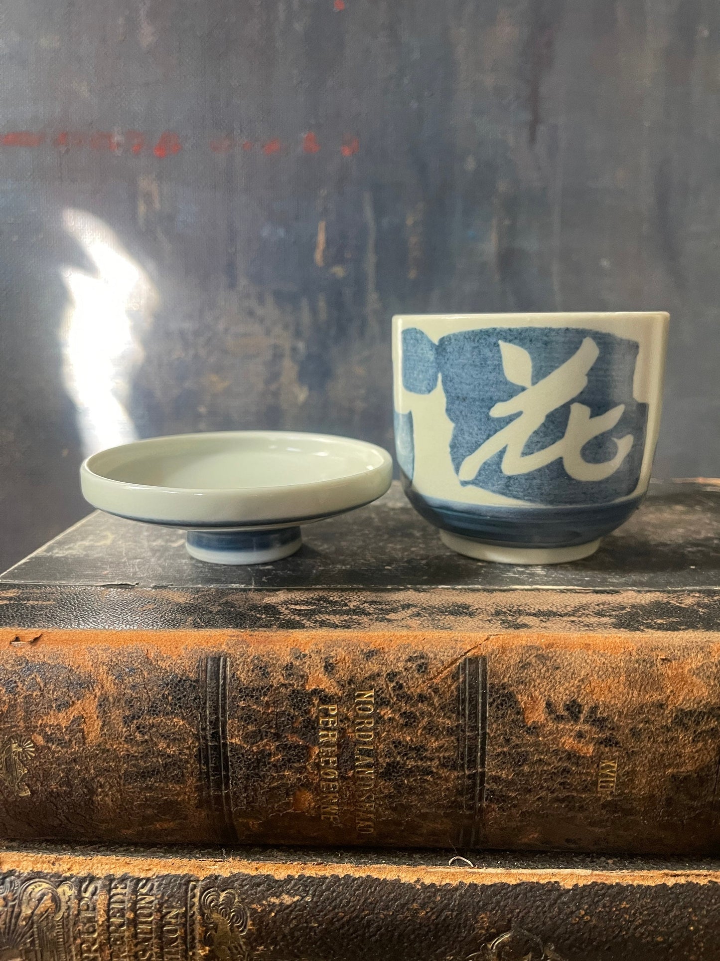 Blue and White Asian Lidded Bowl