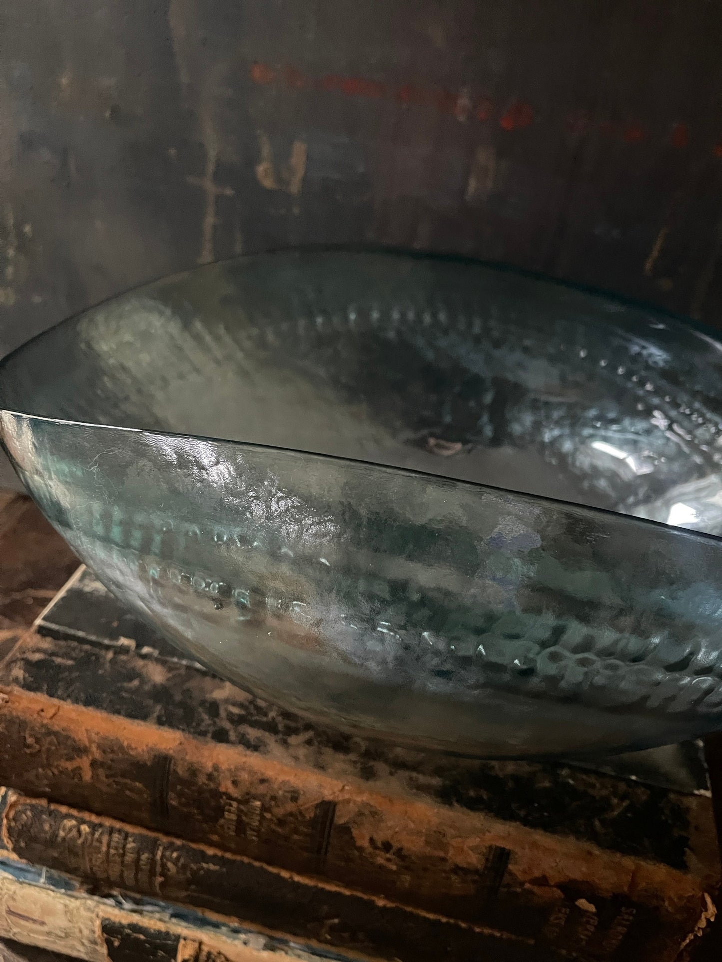 Vintage Blue Yalos Casa Murano Glass Bowl