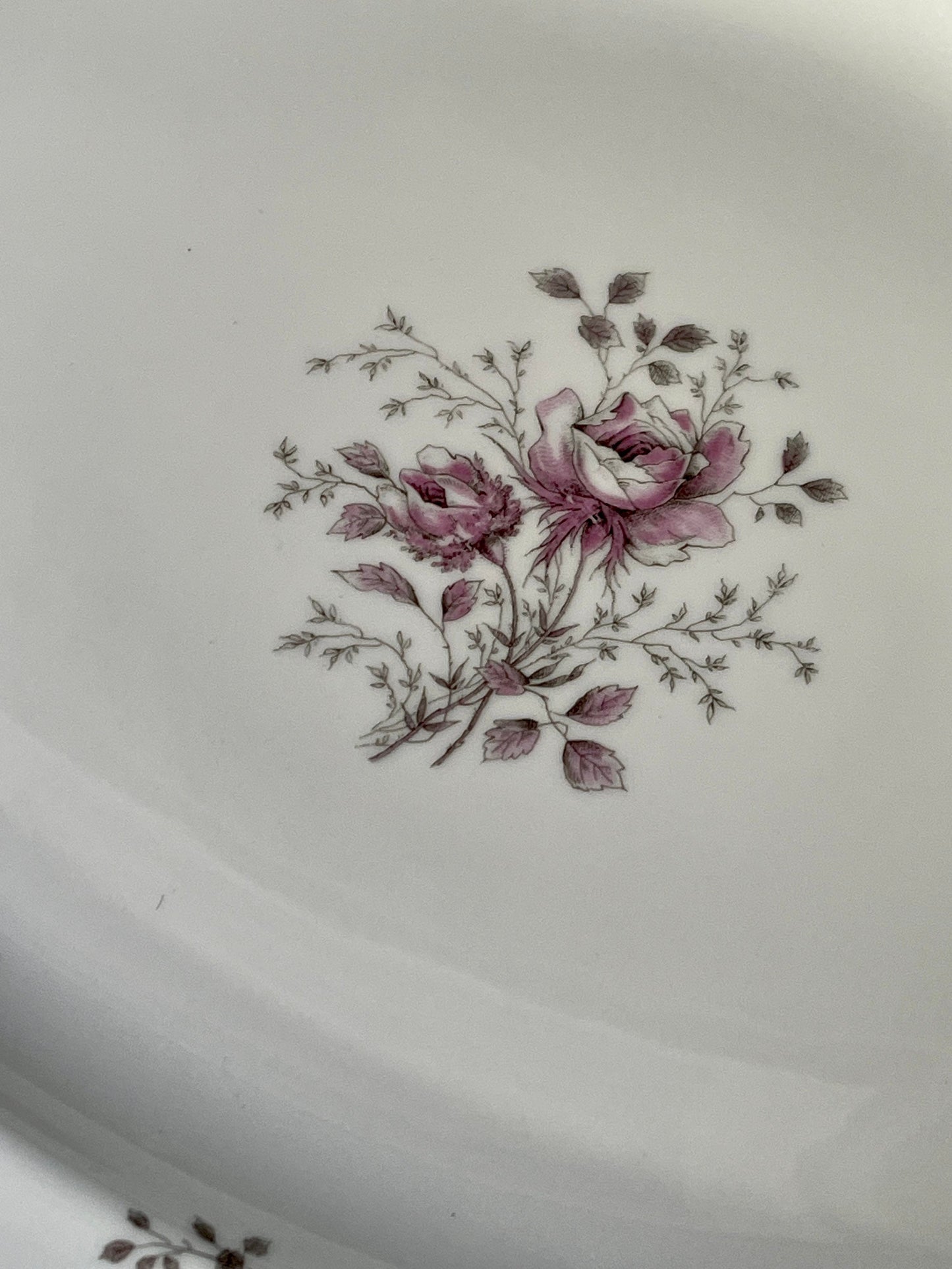 Vintage German Johann Havilland Pink Floral Platter