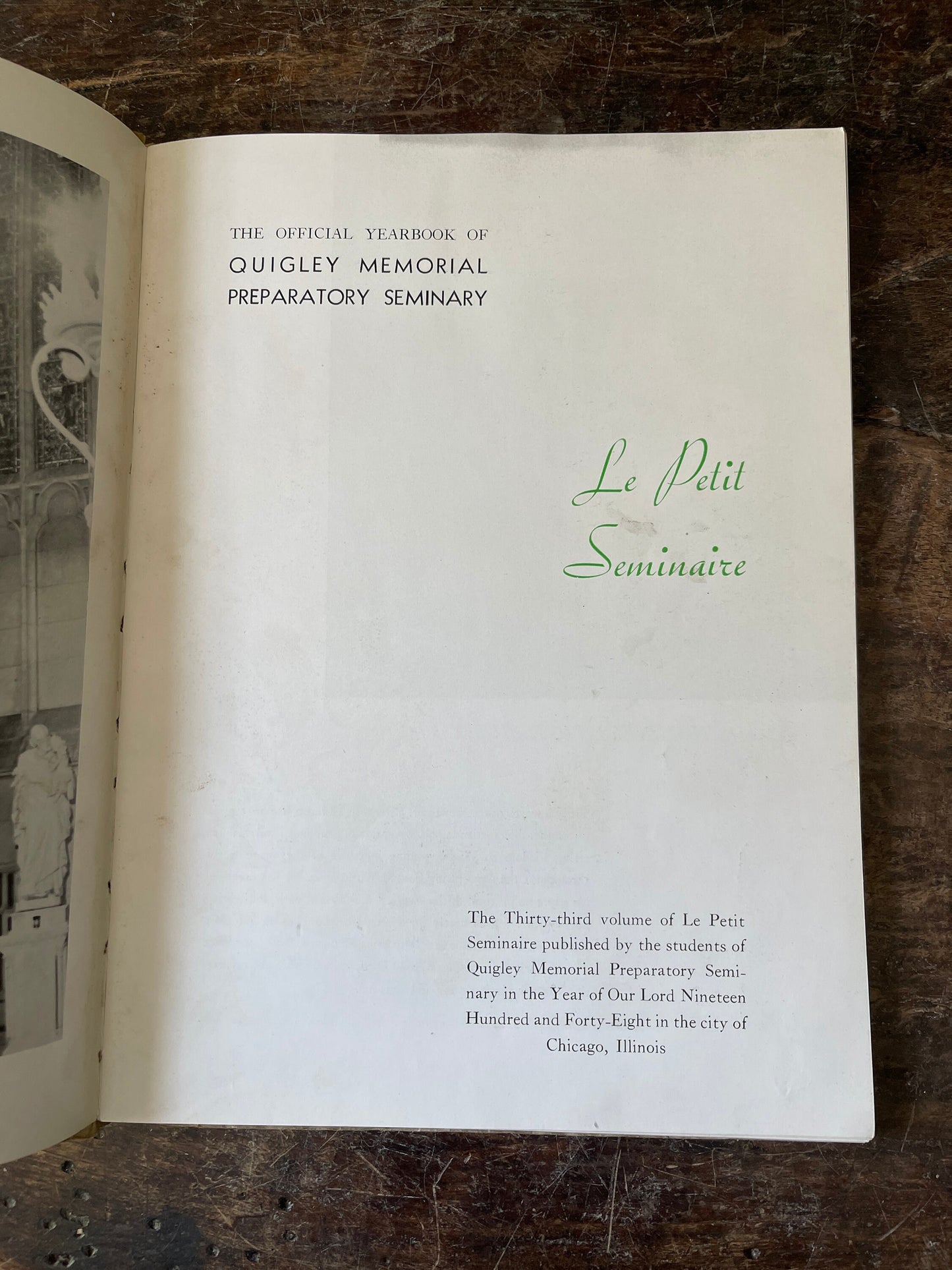 1948 Yearbook for La Petit Seminaire