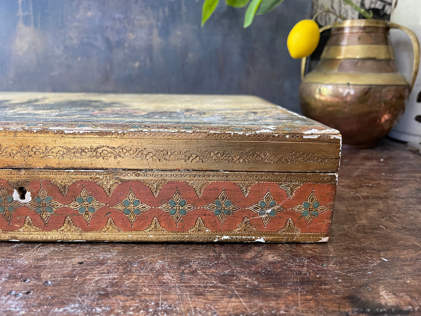 Large Vintage Florentine Box Made in Italy