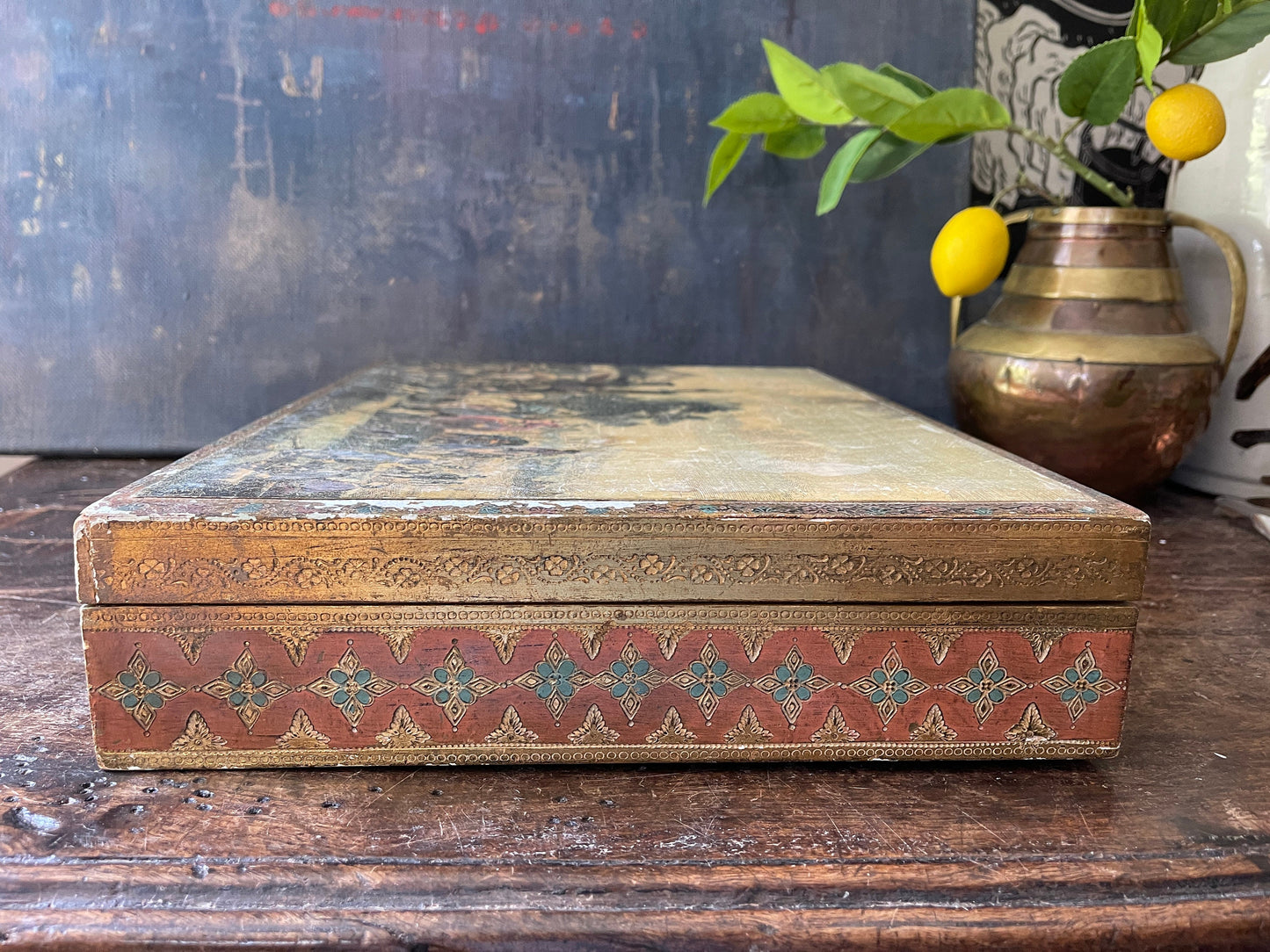 Large Vintage Florentine Box Made in Italy