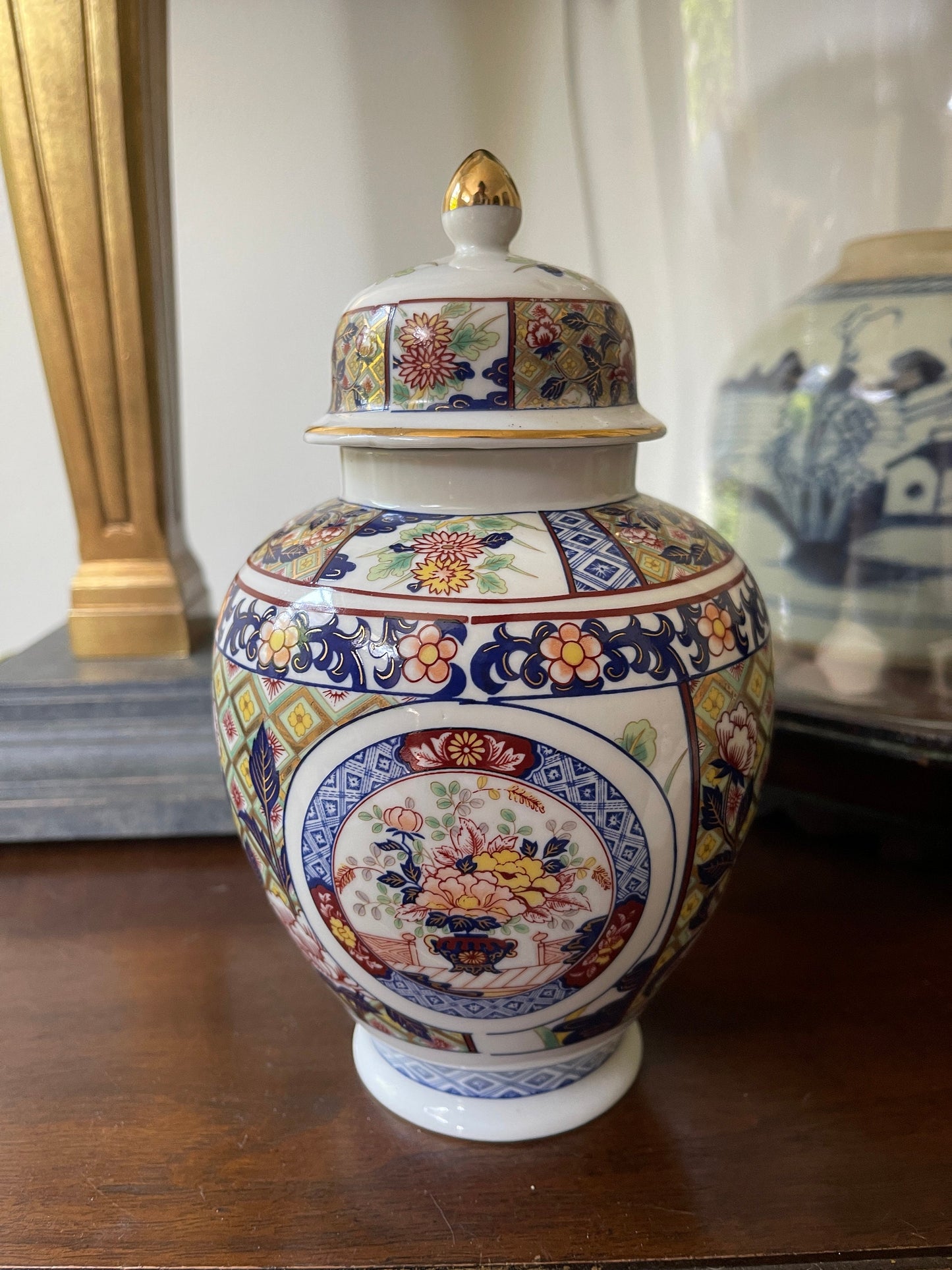 Vintage Japanese Imari Style Ginger Jar