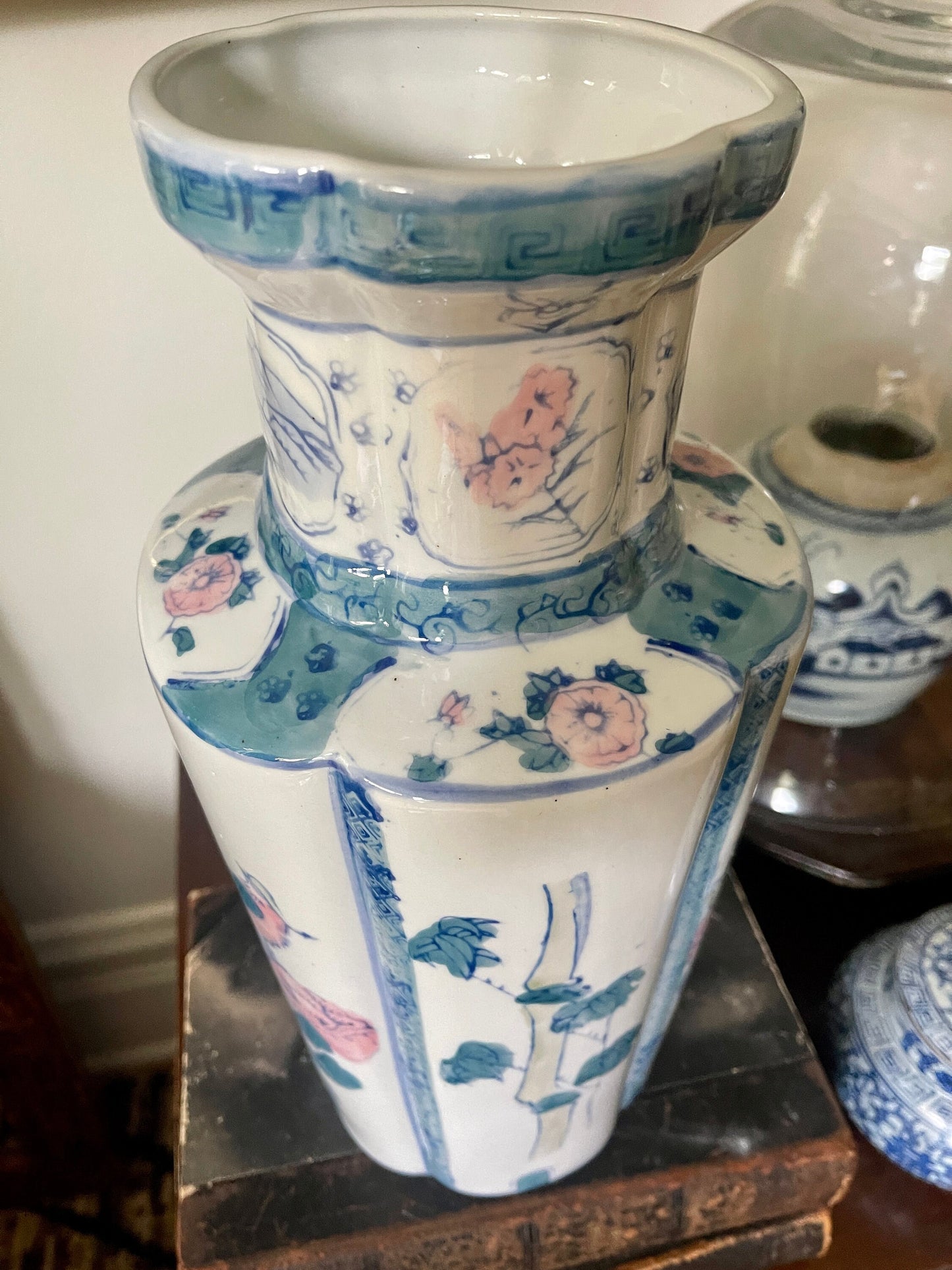 Late 20th Century 14” Asian Tall Vase