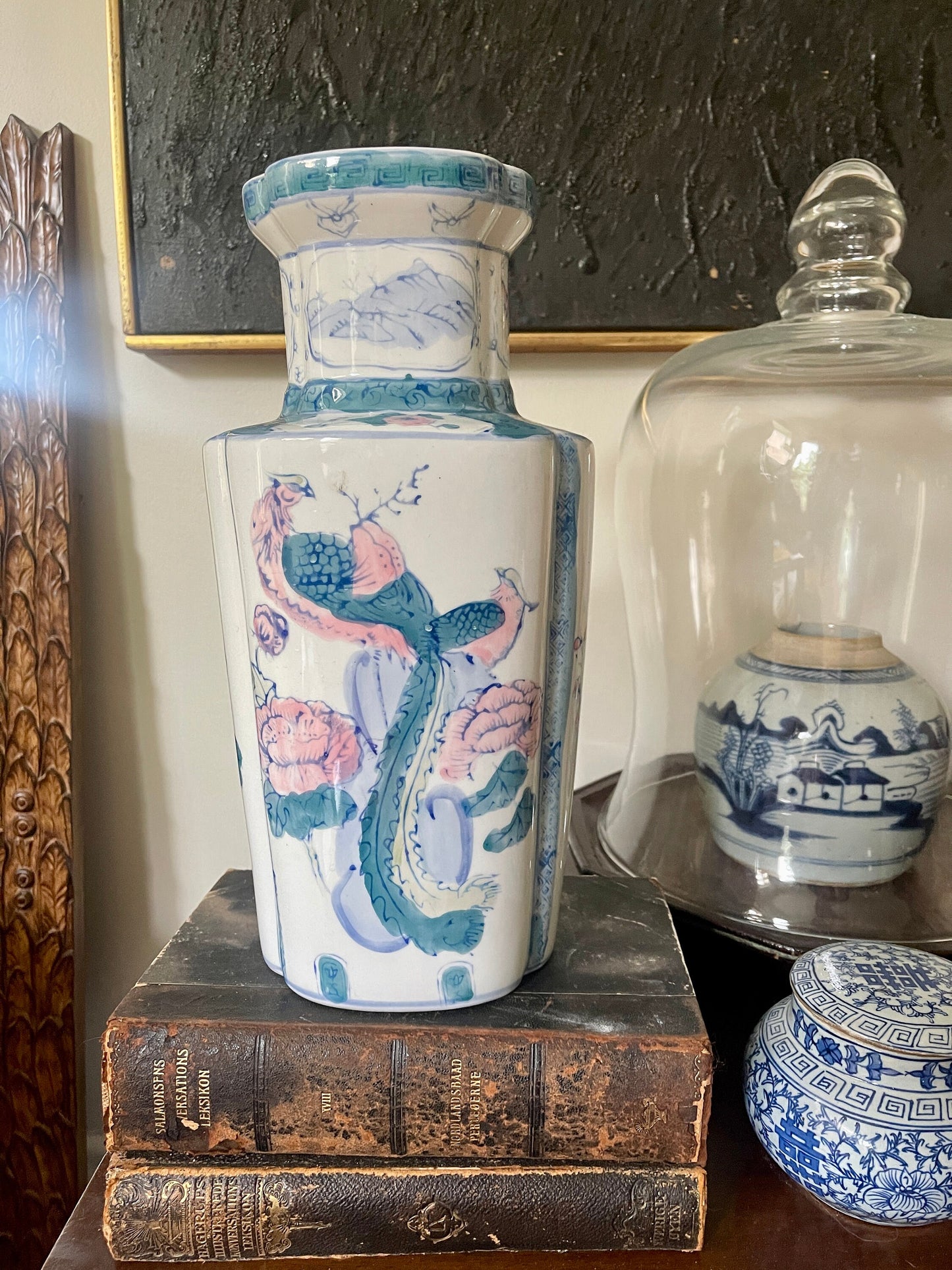 Late 20th Century 14” Asian Tall Vase