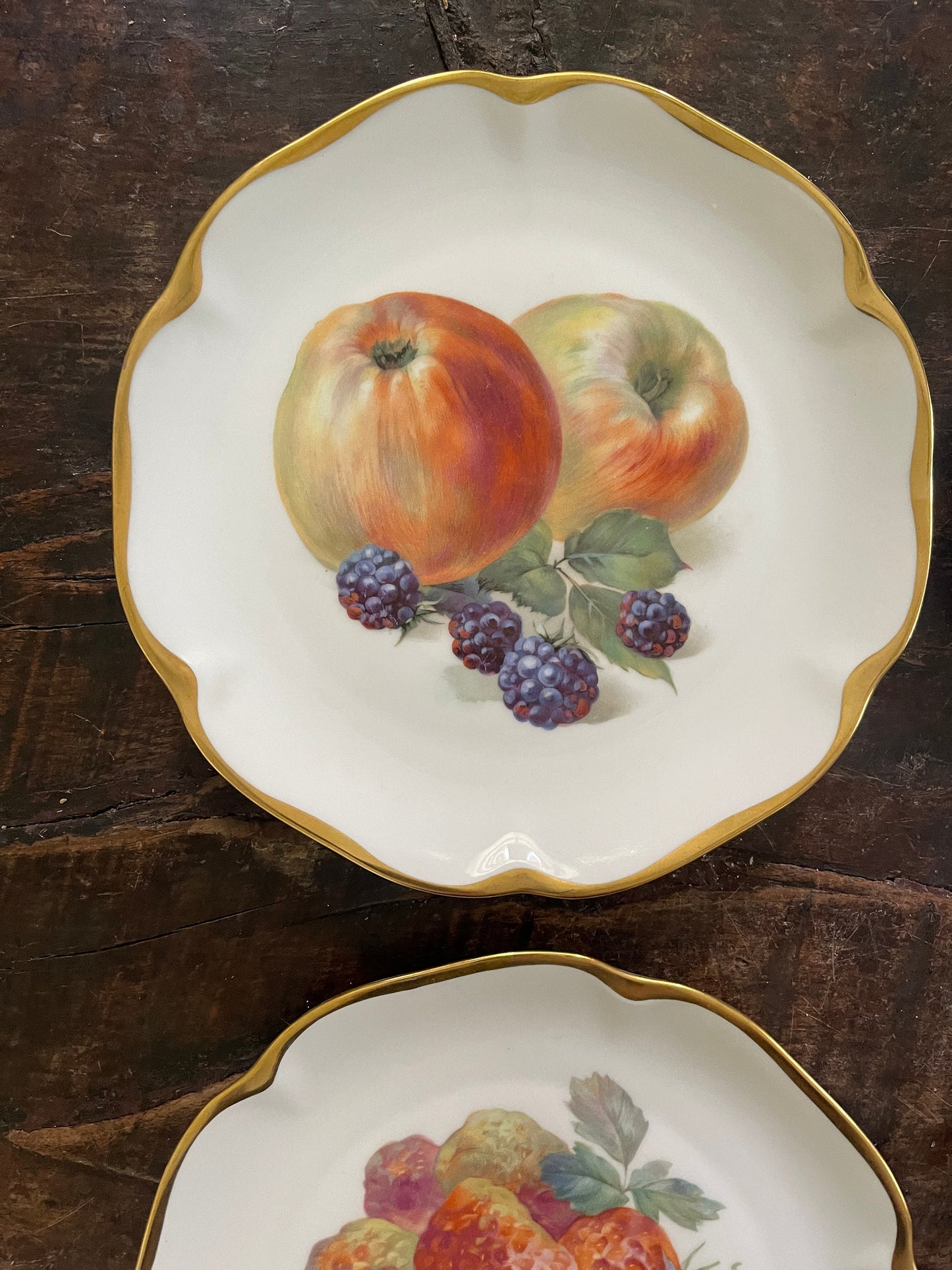 Set of Four (4) Mid Century Bayern Fruit Plates