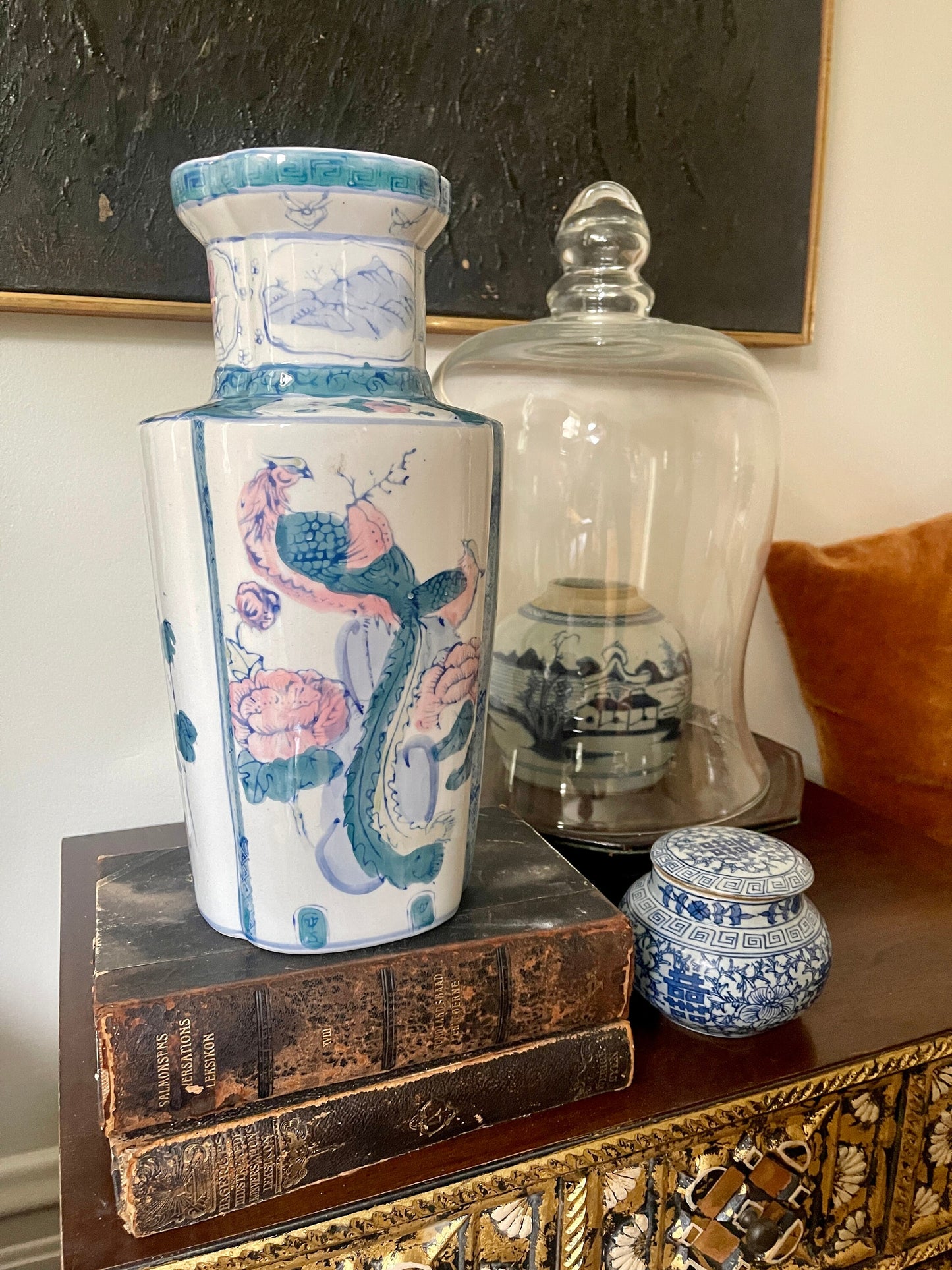 Late 20th Century 14” Asian Tall Vase