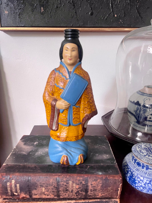 Vintage Italian Liqueur Bottle Asian Woman