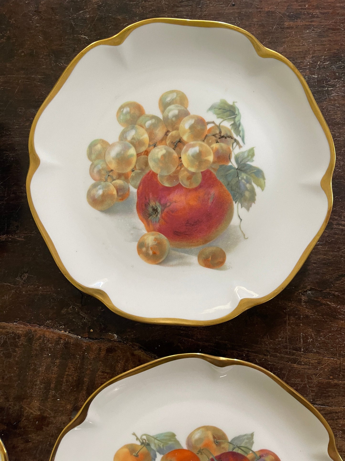 Set of Four (4) Mid Century Bayern Fruit Plates