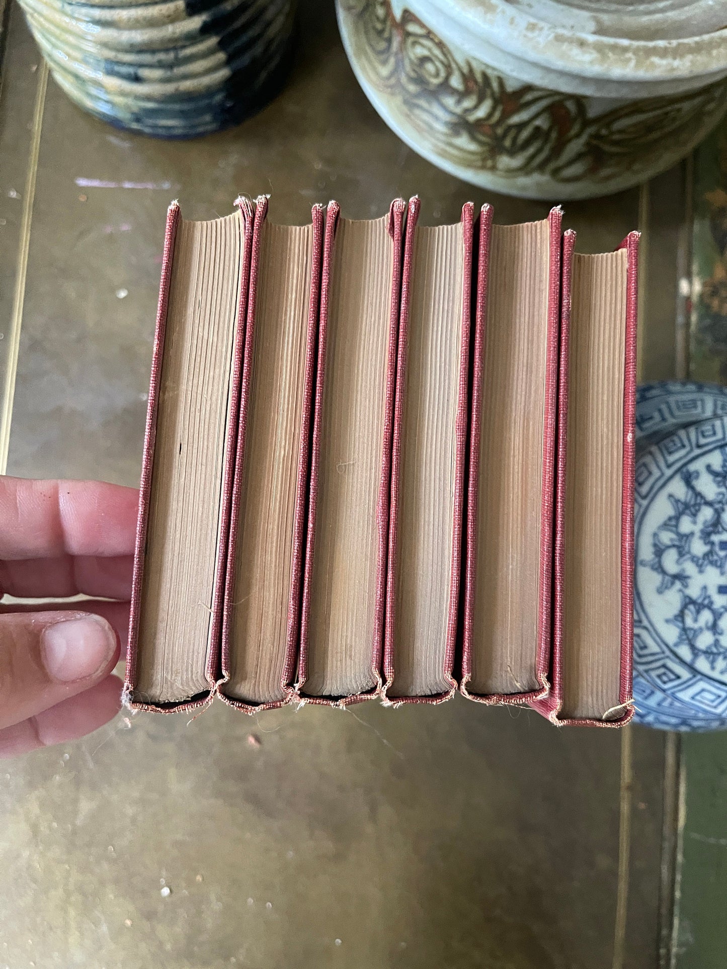 Set of Six (6) Volumes of Little Masterpieces Antique Books