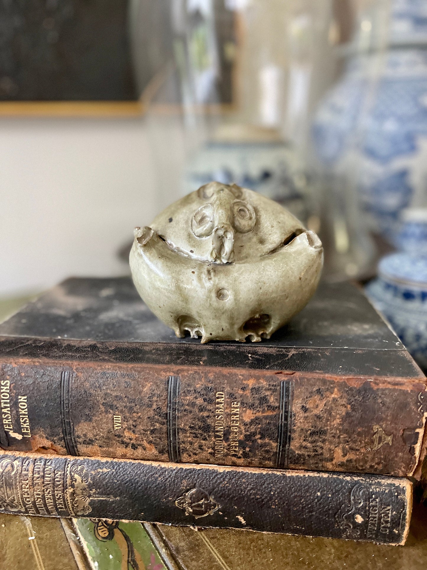 Vintage Whimsical Hedgehog Pottery Bank