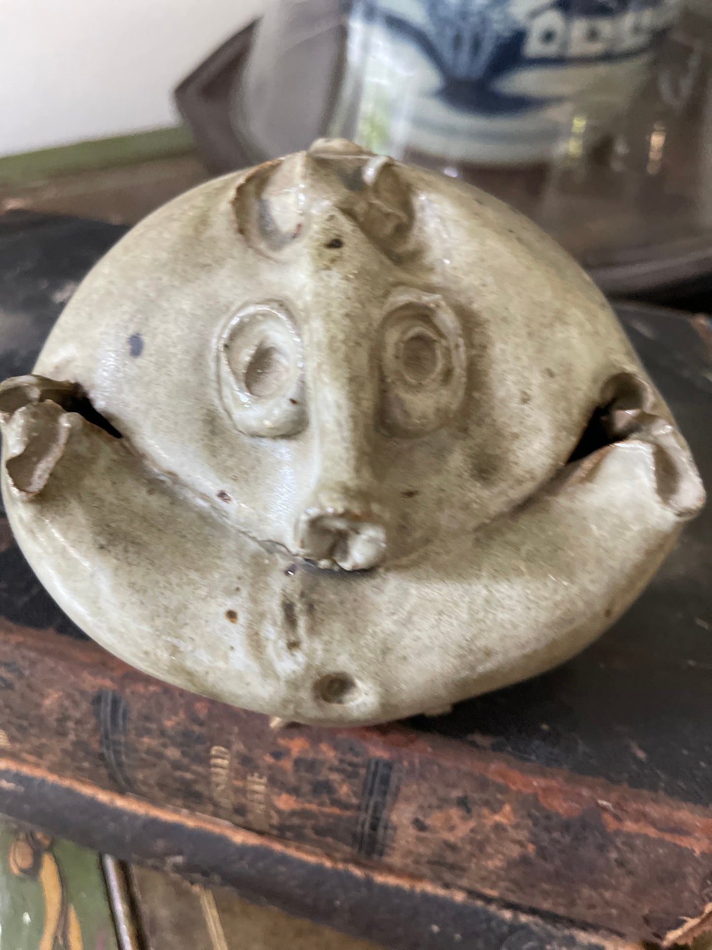 Vintage Whimsical Hedgehog Pottery Bank