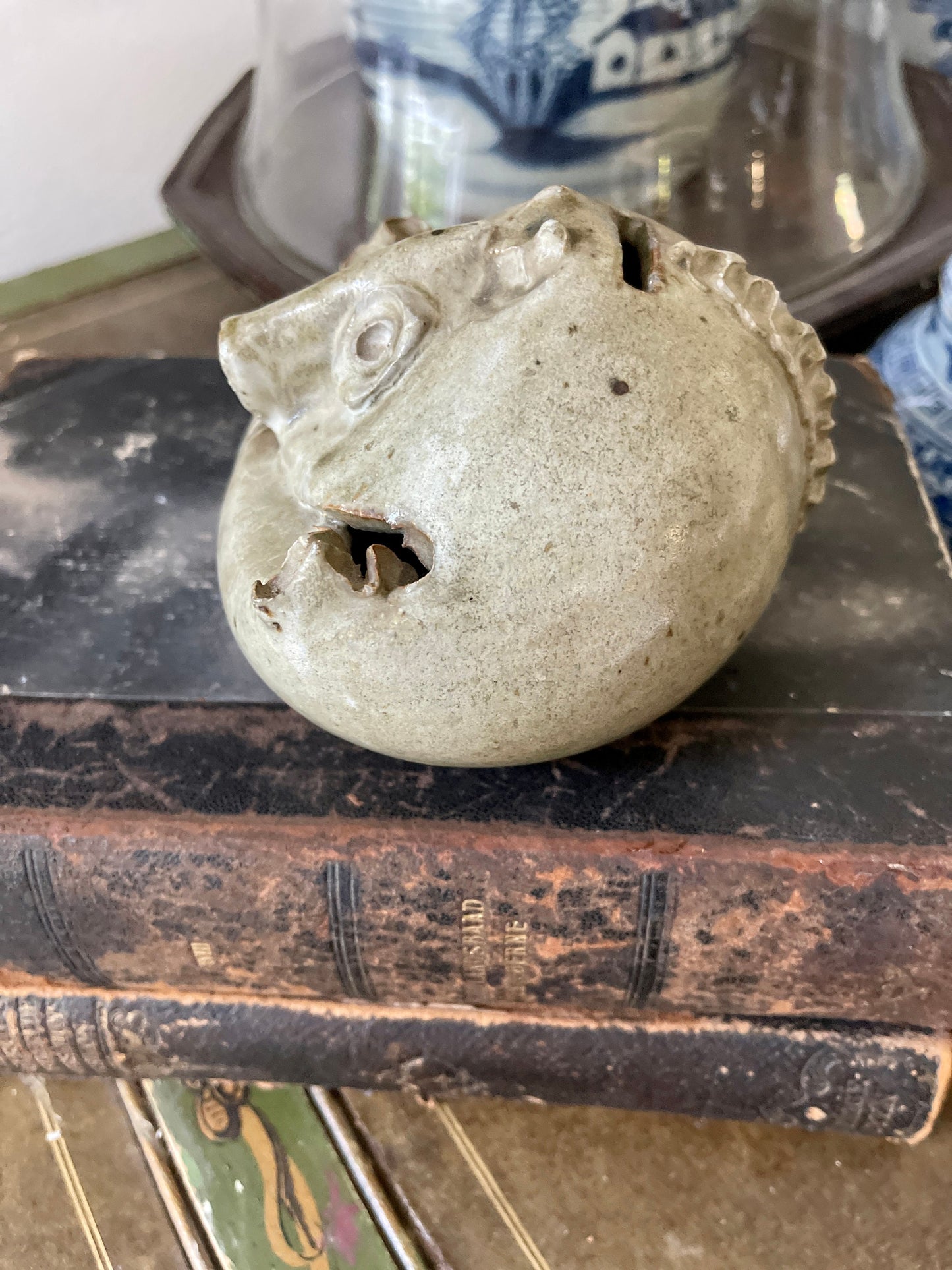 Vintage Whimsical Hedgehog Pottery Bank