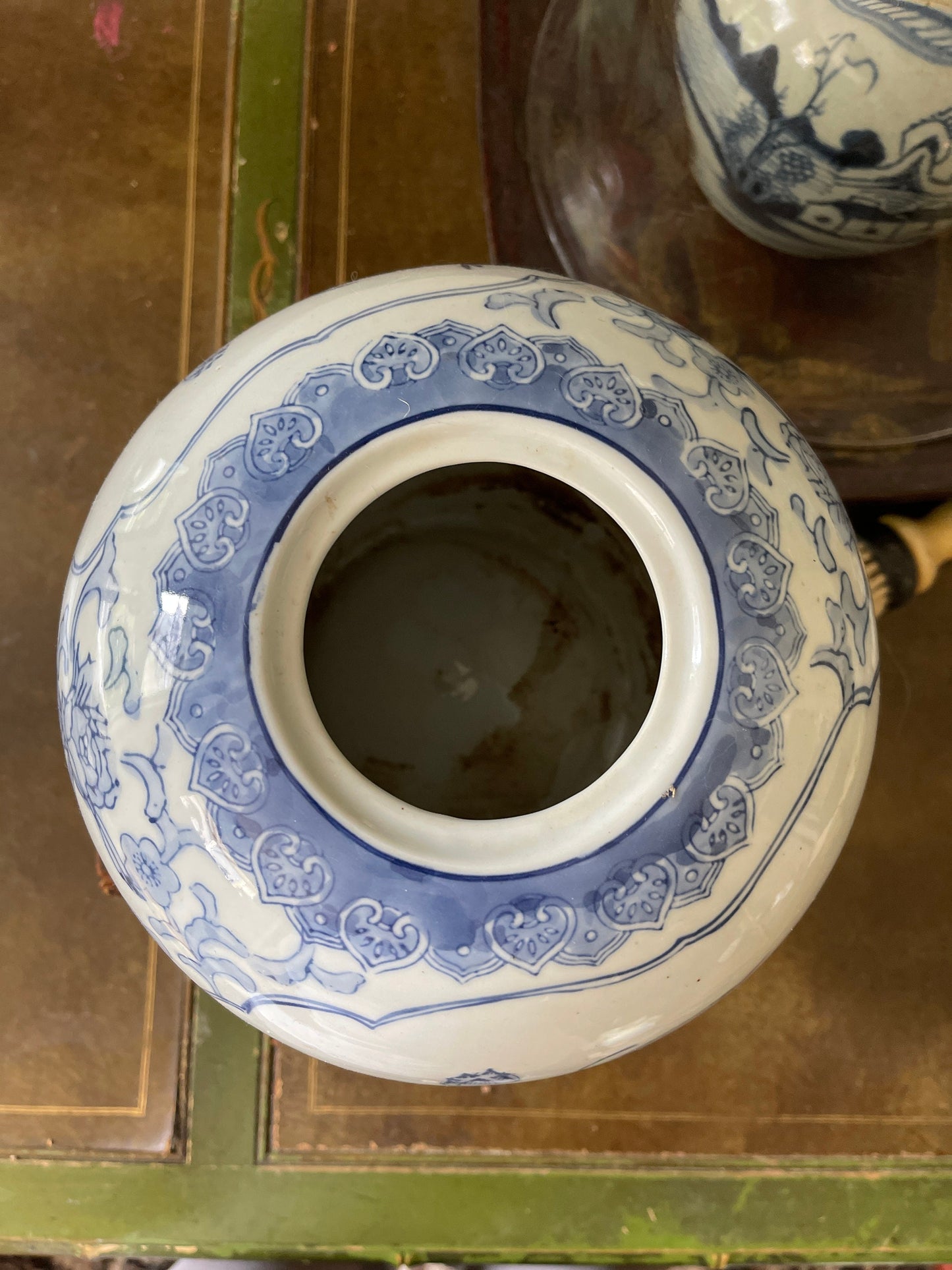 Vintage Blue and White Chinoiserie Vase