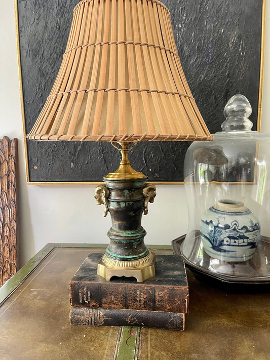 Vintage Wildwood Brass Rams Head Lamp