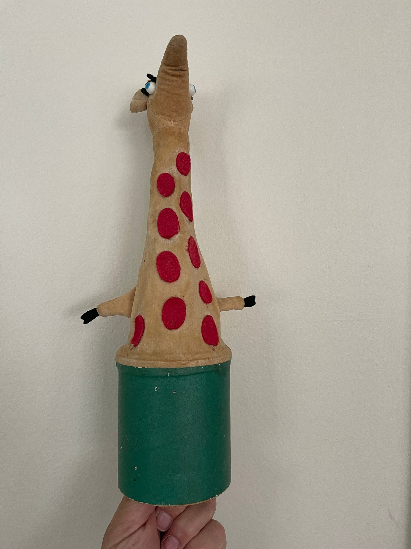 Vintage Velvet Giraffe Hand Puppet