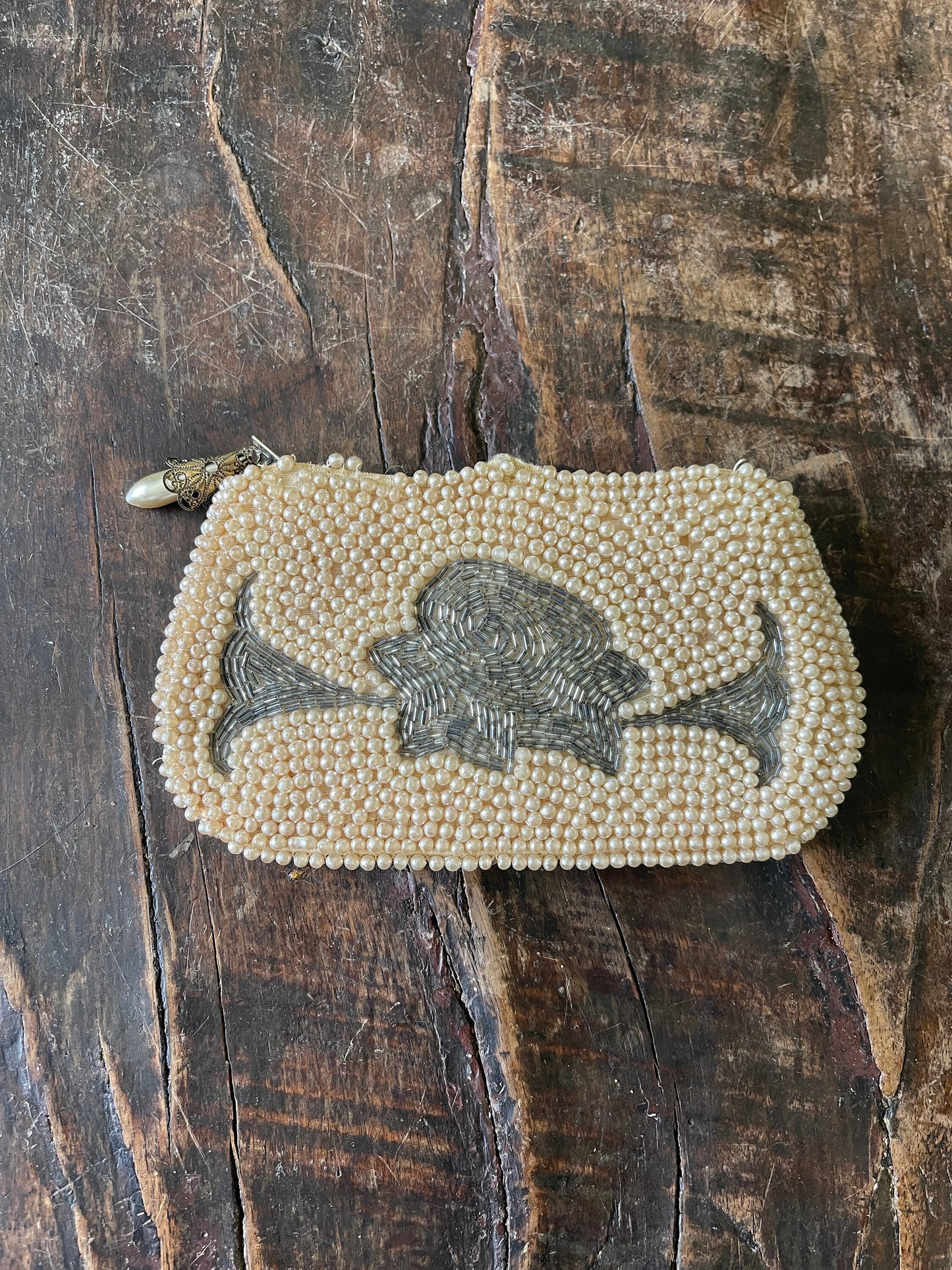 Vintage Pearl and Beaded Handbag Clutch