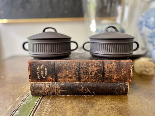 Pair of Vintage Dansk Denmark Casserole Bowls with Lids