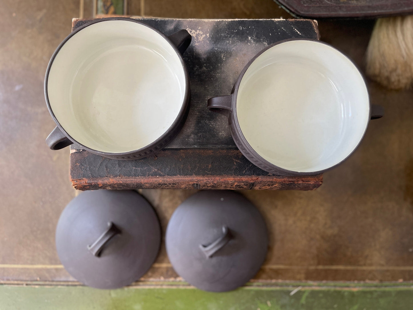 Pair of Vintage Dansk Denmark Casserole Bowls with Lids