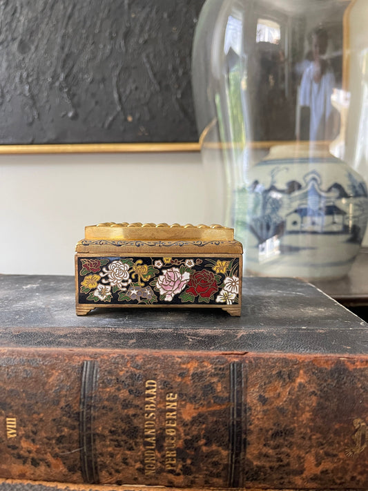 Vintage Cloisonné Abacus Trinket Box