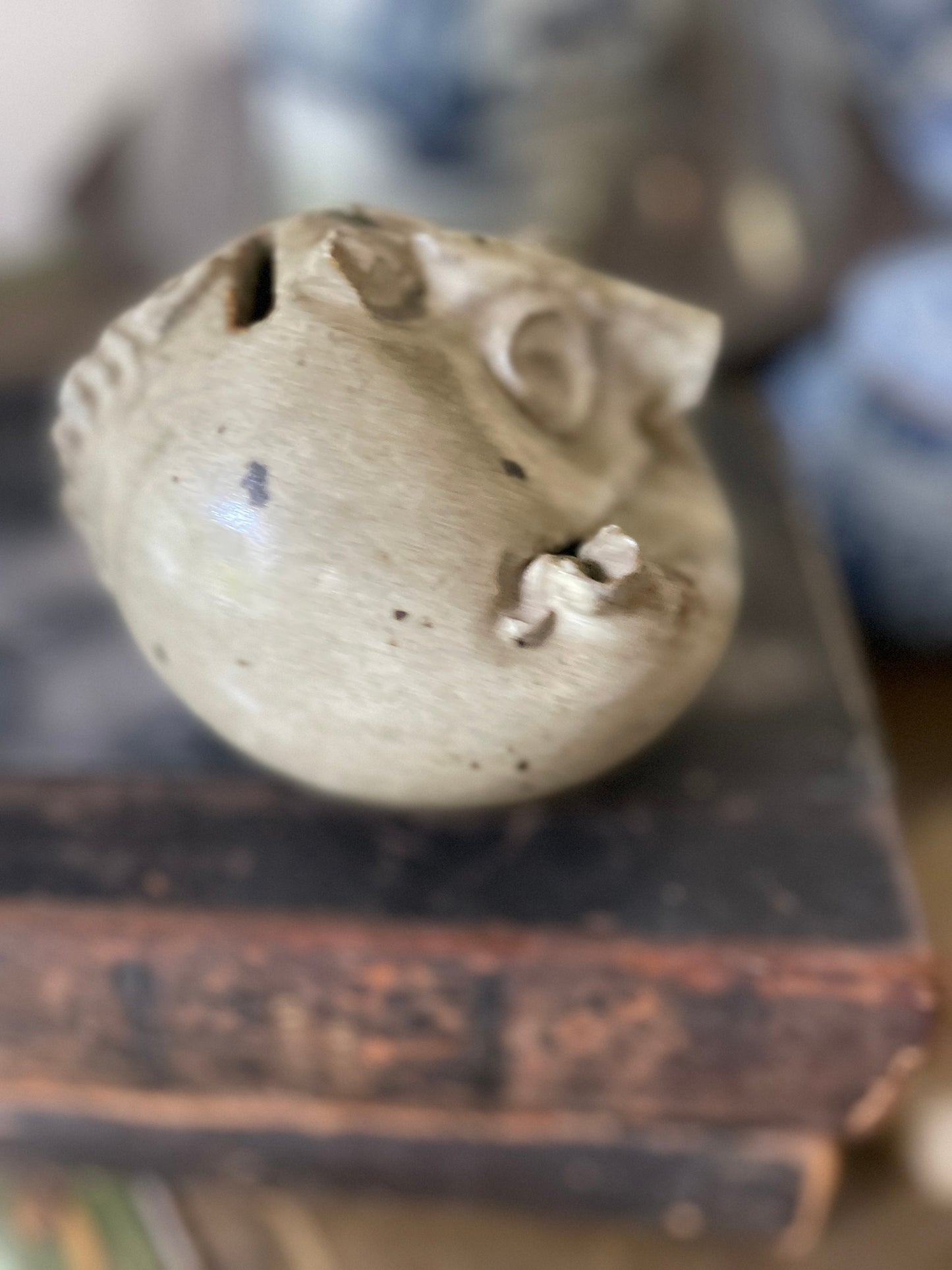 Vintage Whimsical Hedgehog Pottery Bank