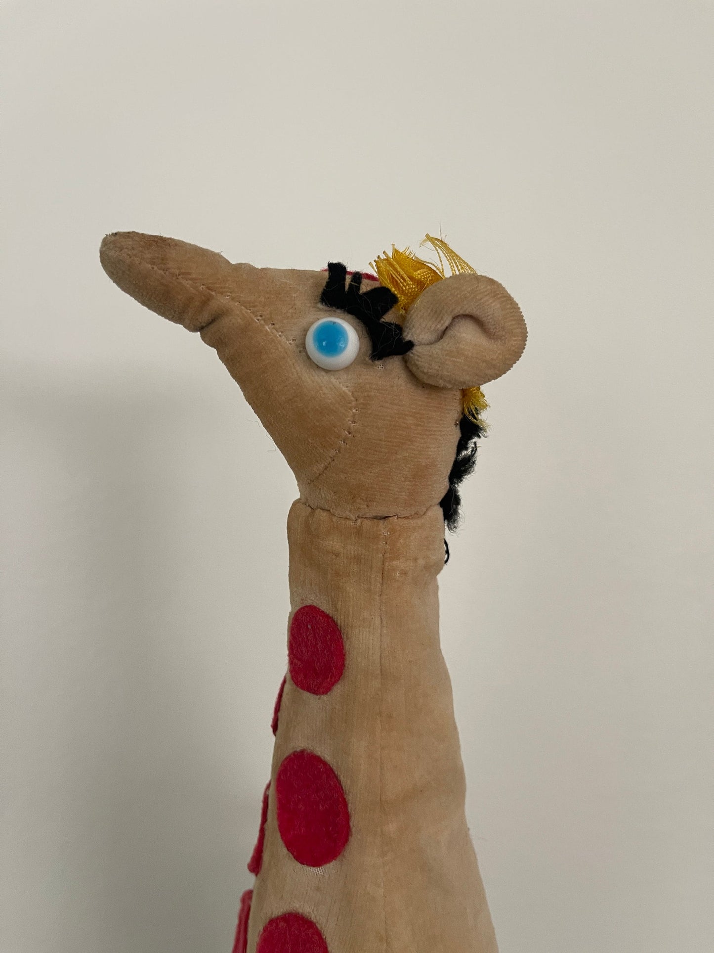 Vintage Velvet Giraffe Hand Puppet