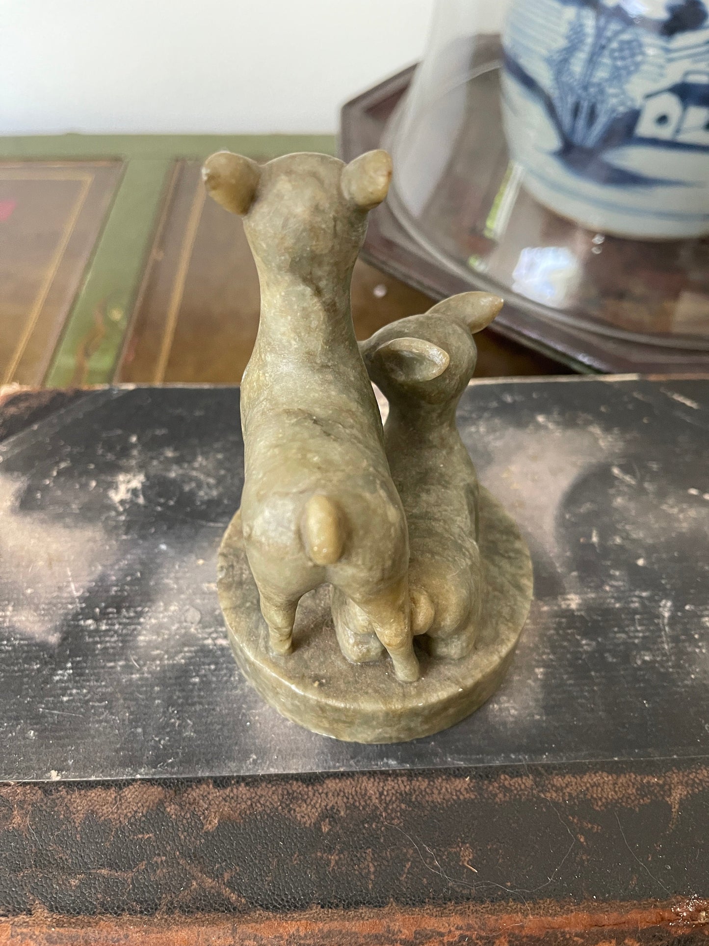 Vintage Chinese Carved Stone Deer