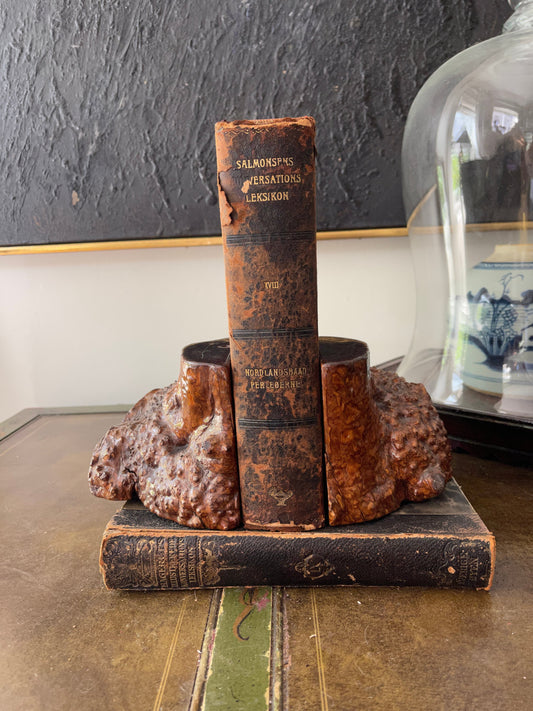 Vintage Burl Wood Bookends