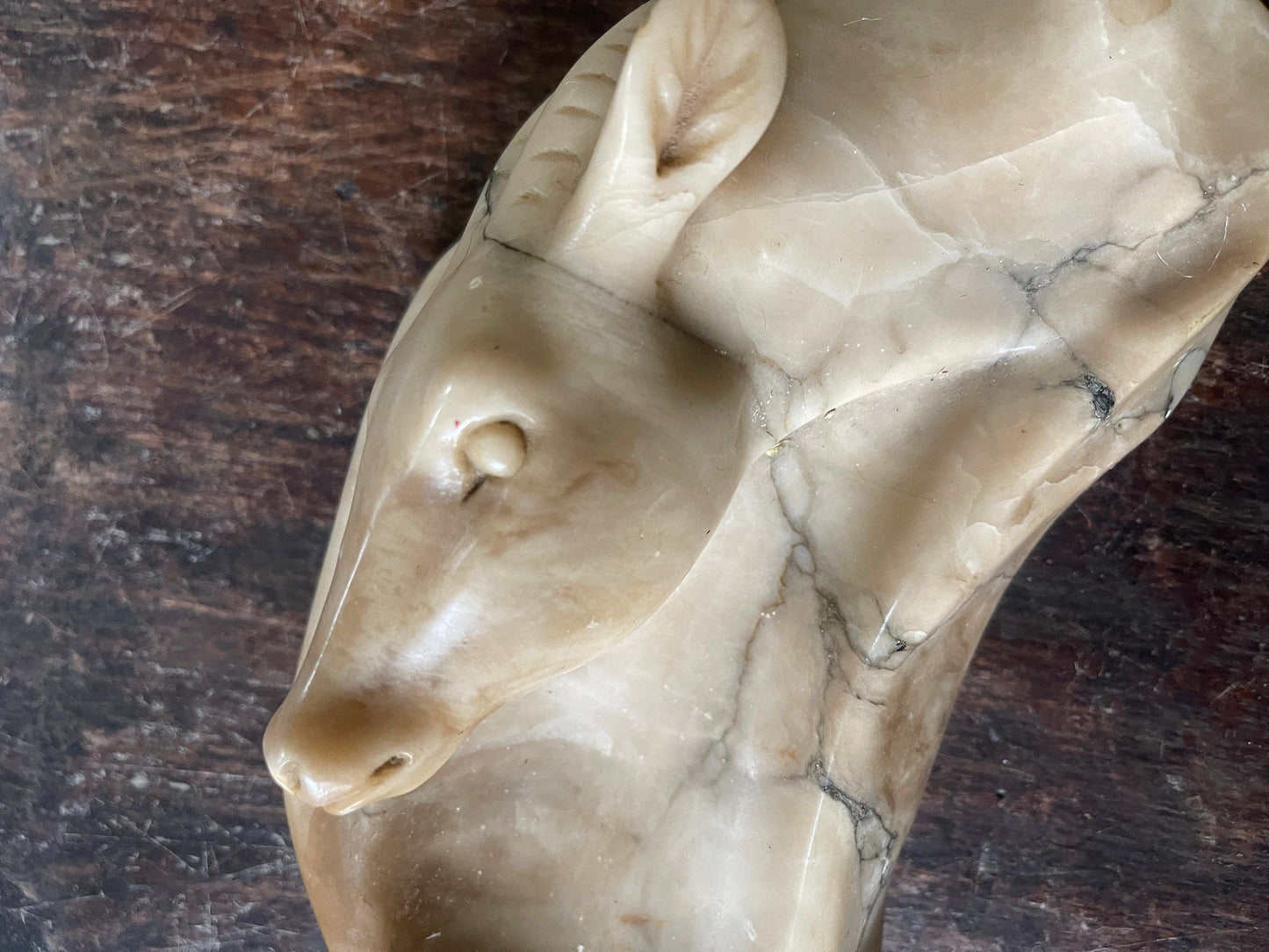 Vintage Alabaster Antelope Ashtray