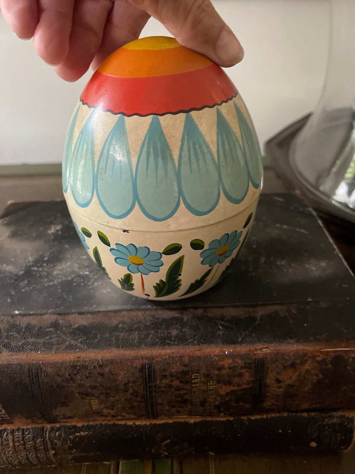 Vintage Metal USSR Egg Toy