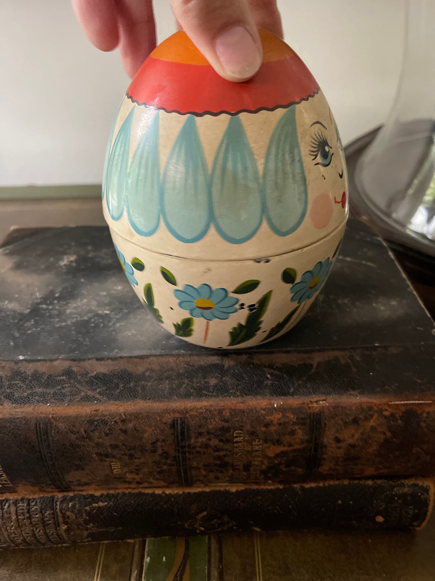 Vintage Metal USSR Egg Toy