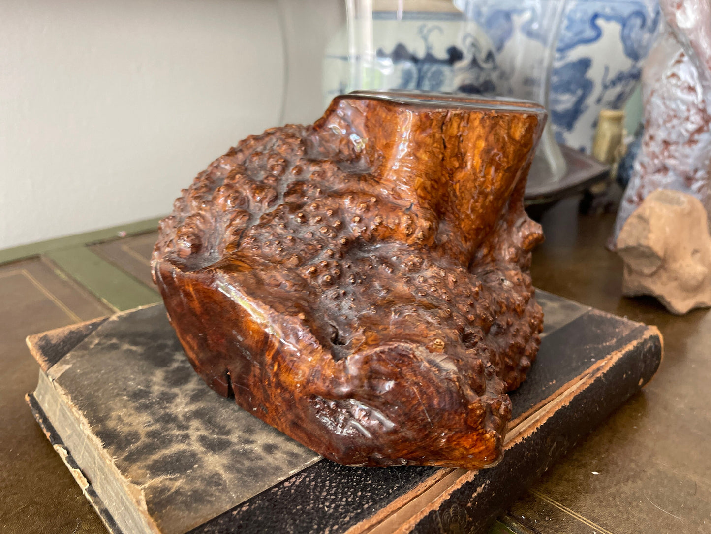 Vintage Burl Wood Bookends