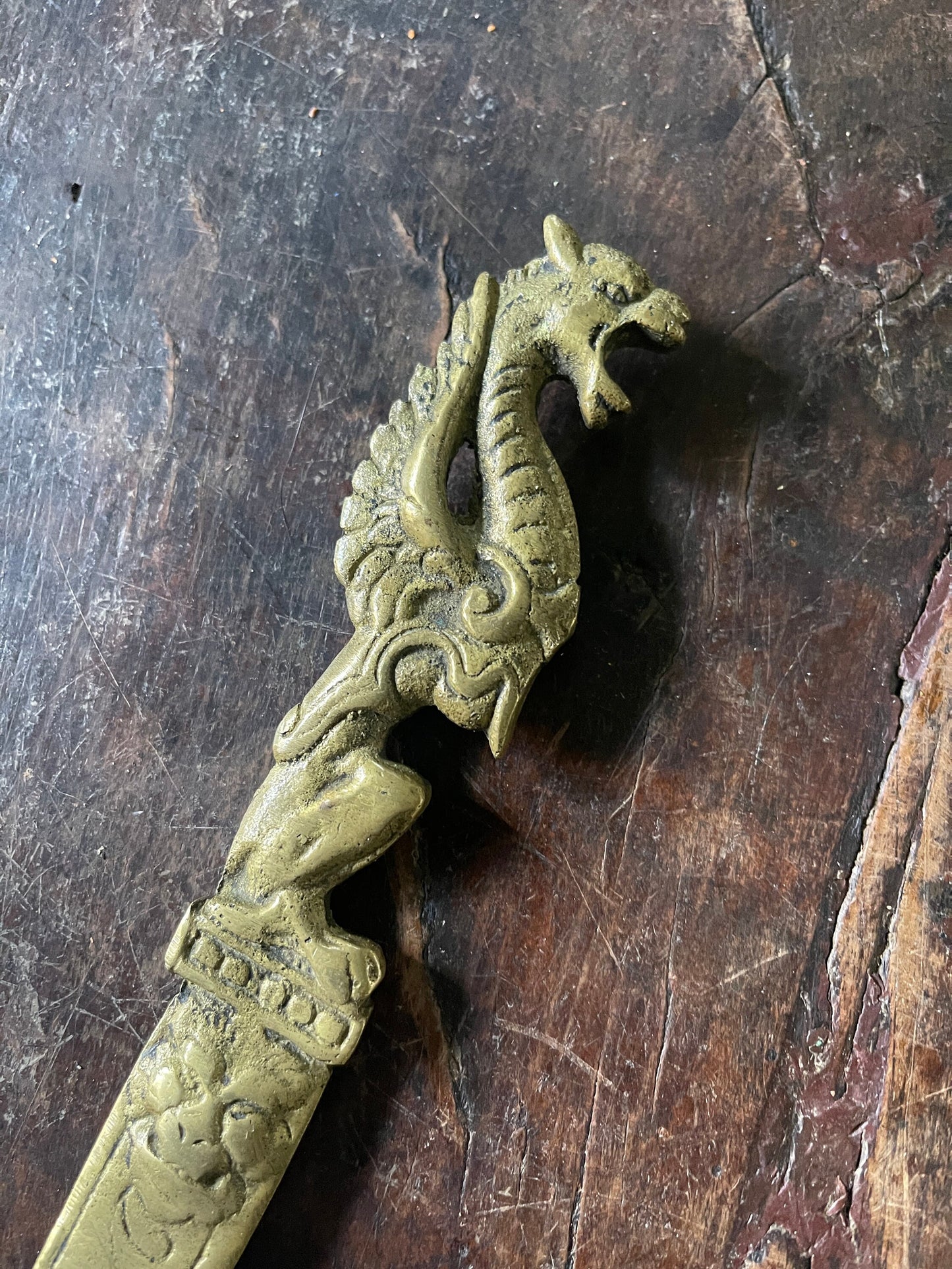 Vintage Brass Griffin Letter Opener