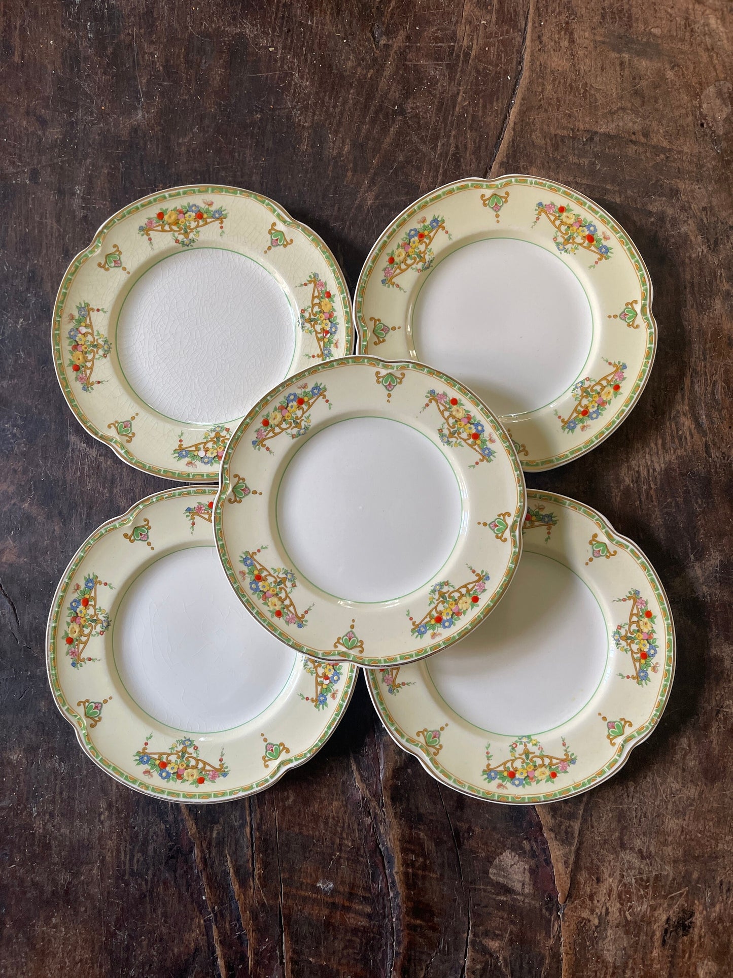 Set of Five (5) Vintage Johnson Brothers 6 7/8” Plates Pareek The Cavendish