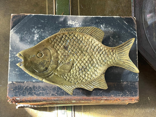 Vintage Brass Fish Dish