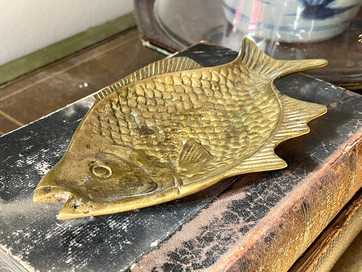 Vintage Brass Fish Dish