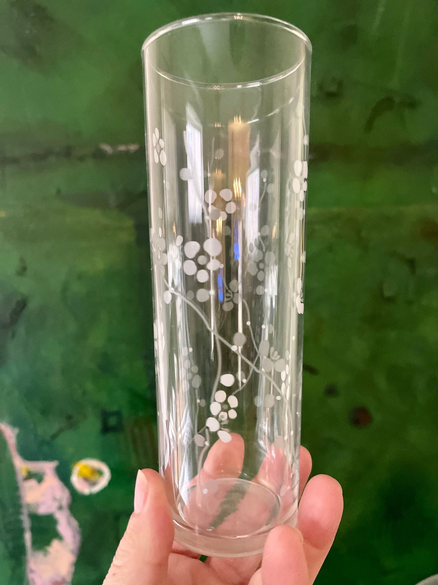 Cherry Blossom Modern Glass Vase