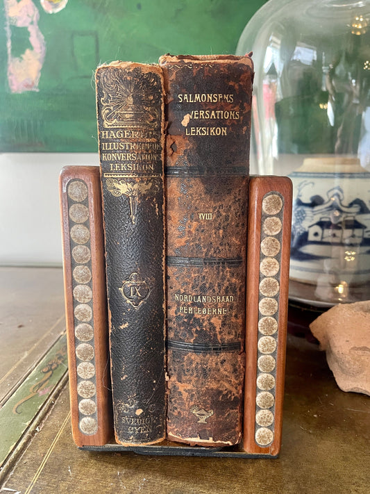 Pair of Vintage Jane and Gordon Martz Pottery and Walnut MCM Bookends