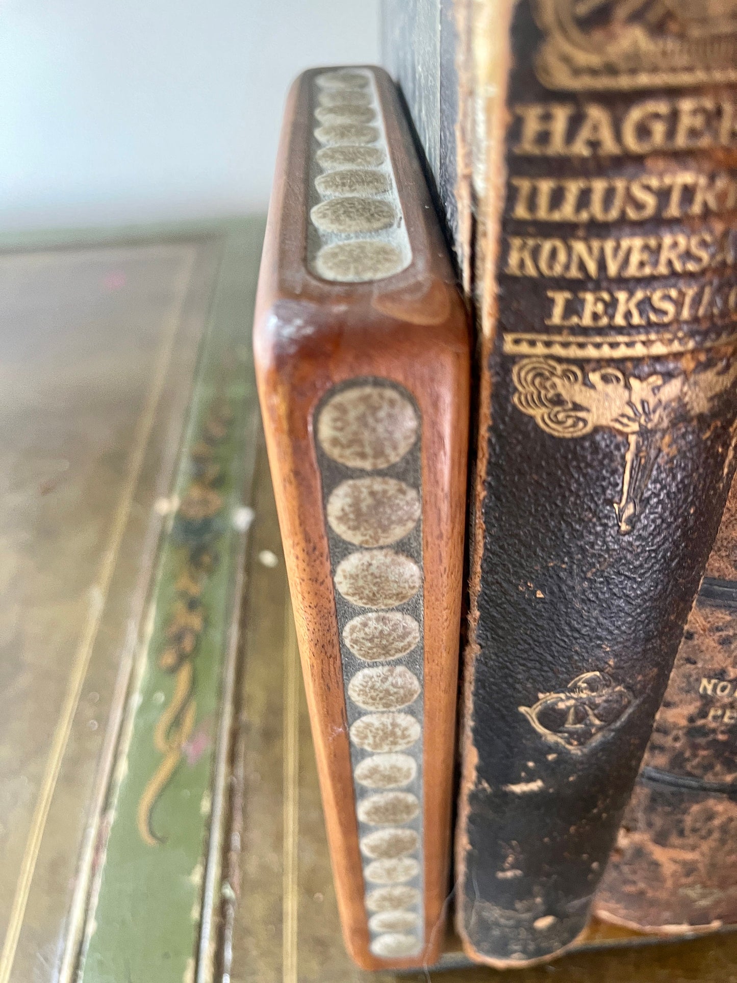 Pair of Vintage Jane and Gordon Martz Pottery and Walnut MCM Bookends