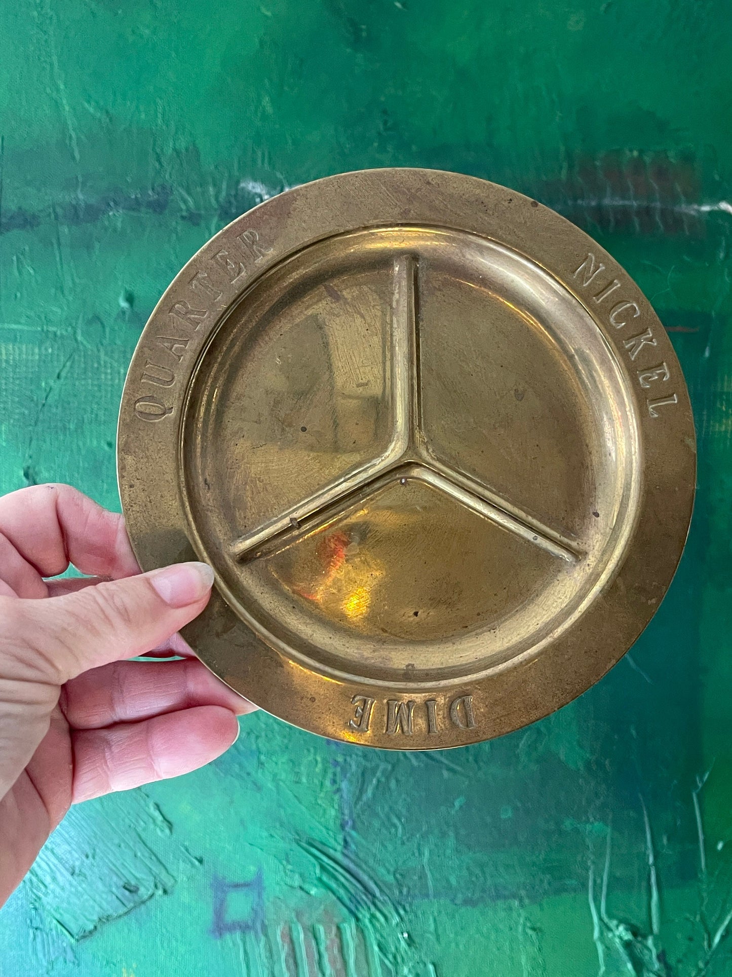 Vintage Brass Coin Dish