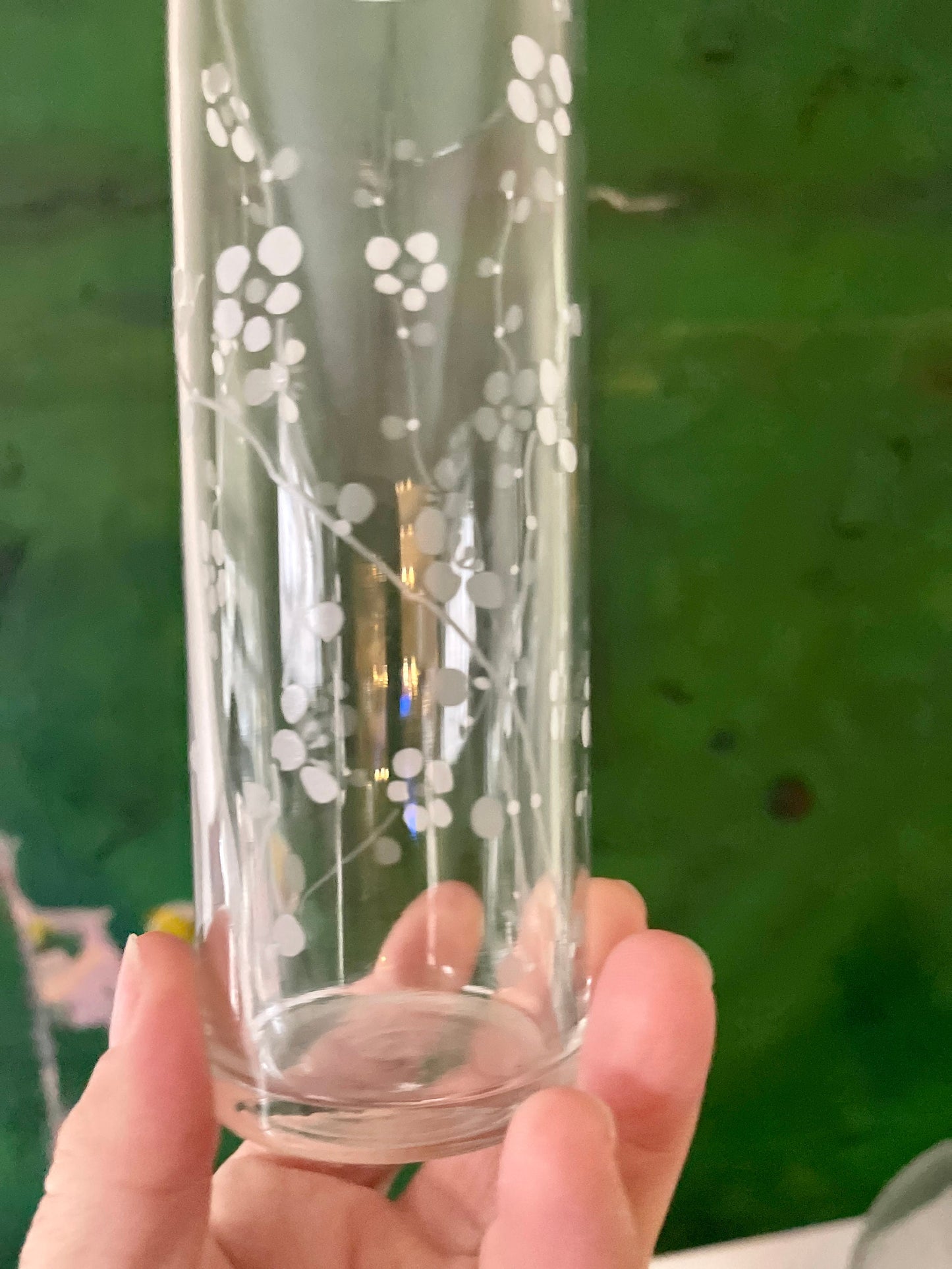 Cherry Blossom Modern Glass Vase