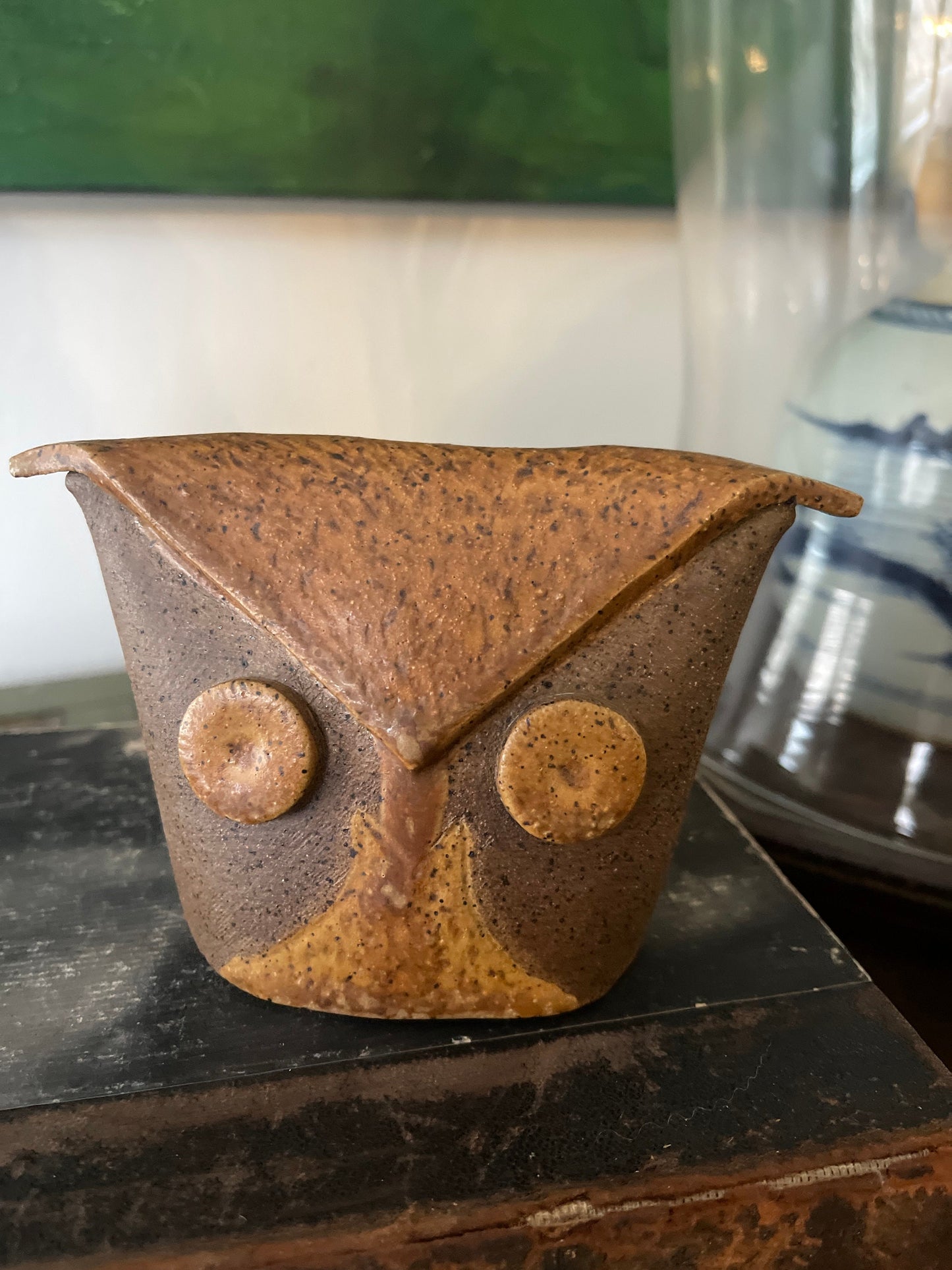 Speckled Pottery Owl