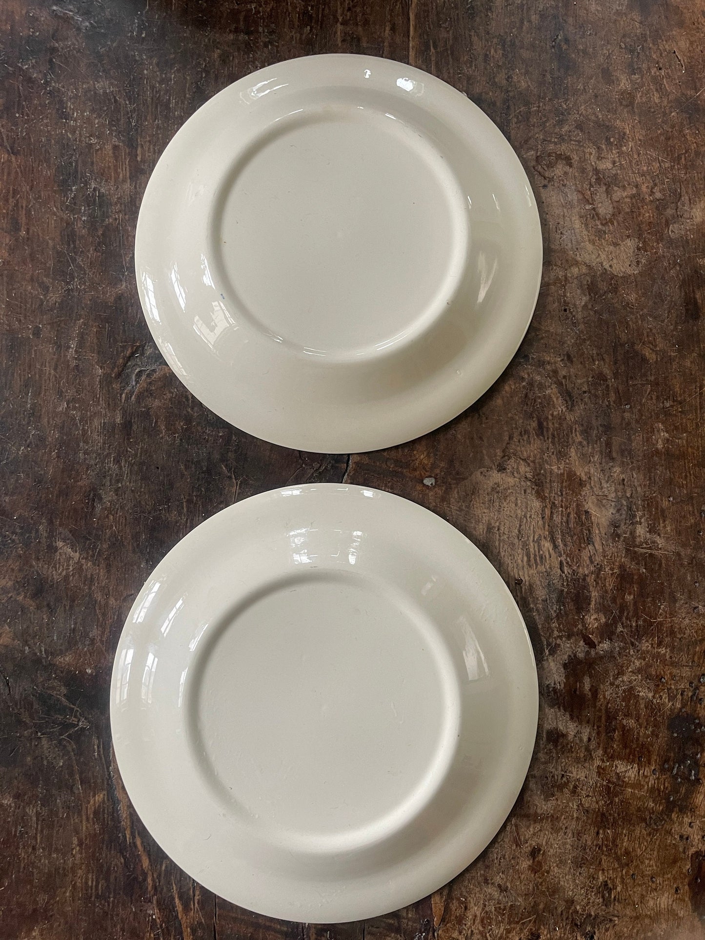 Pair of Large Blue Willow 11 3/8” Chop Plates