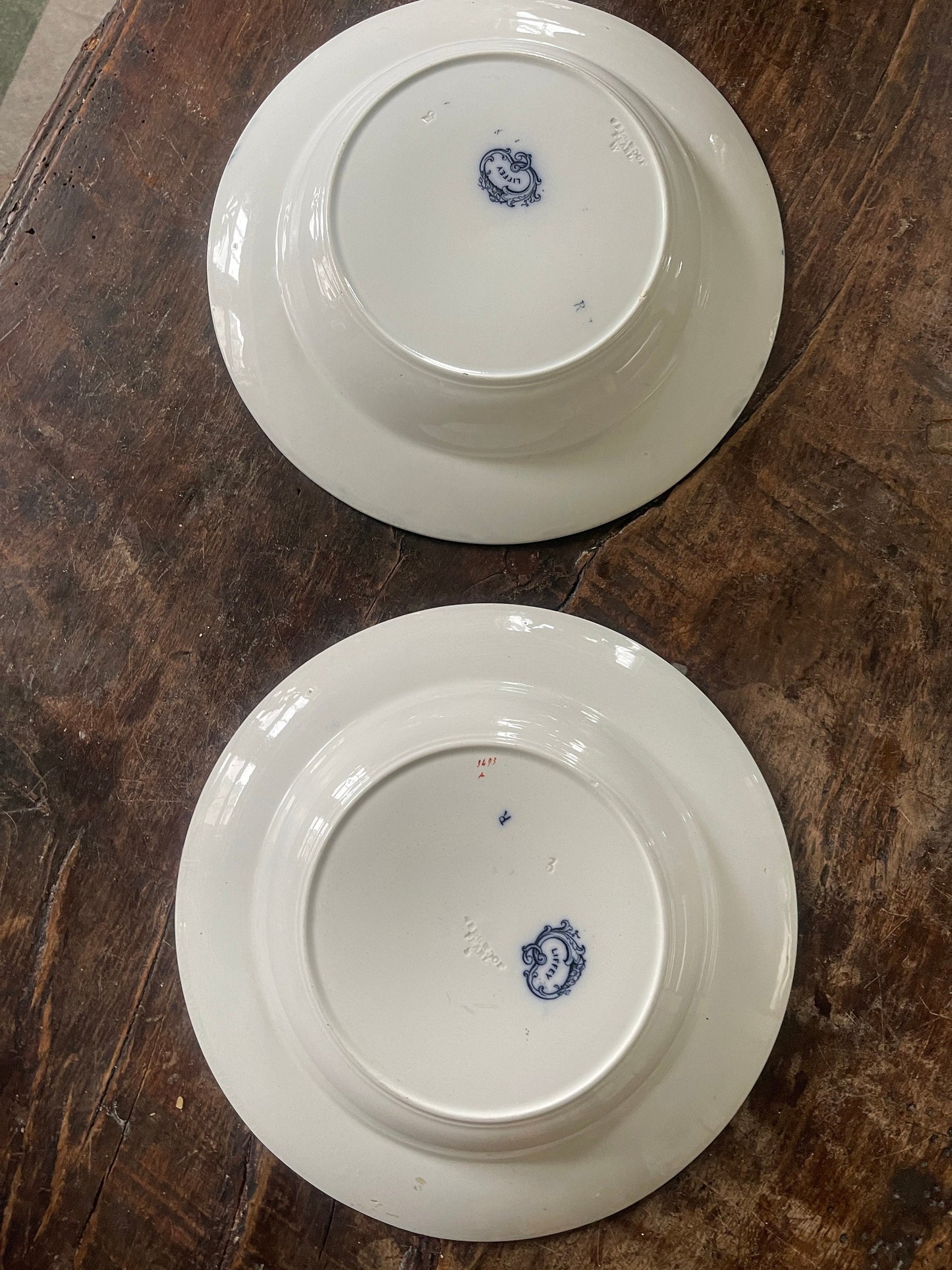 Set 2 (Two) Antique Liffey Bowls by Wedgwood Pearl