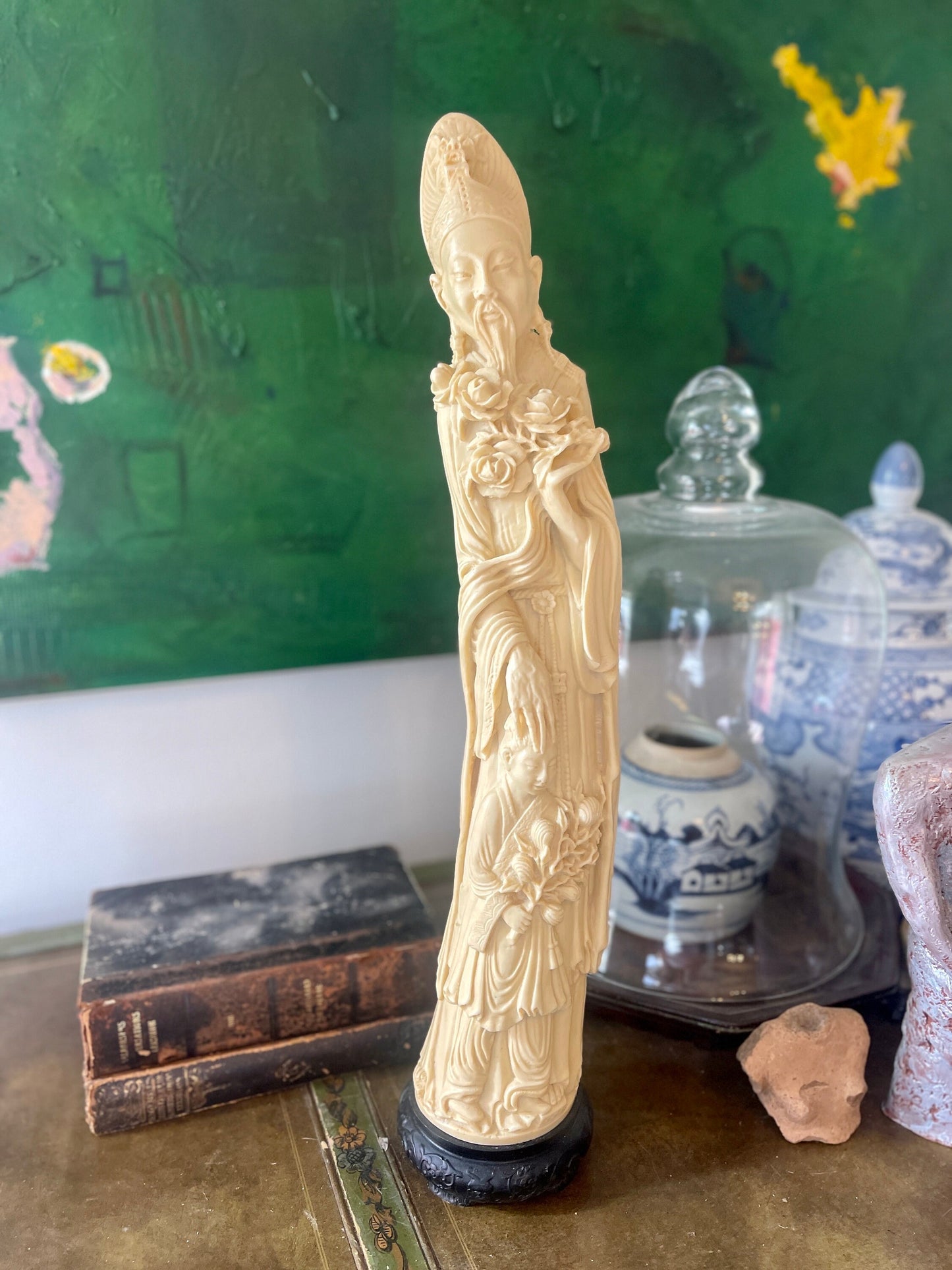 Vintage Tall Italian Made Kwan Yin Statue