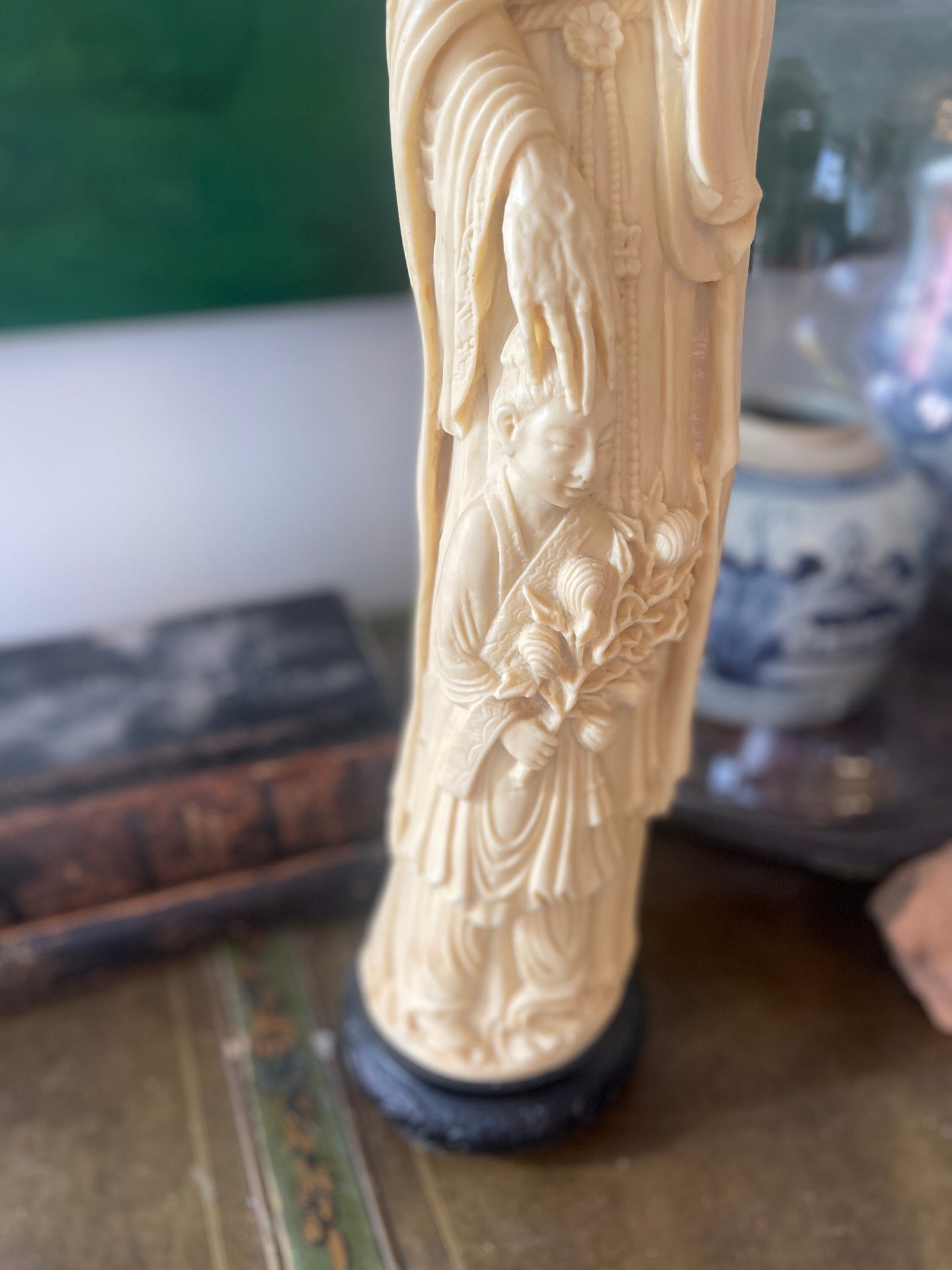 Vintage Tall Italian Made Kwan Yin Statue