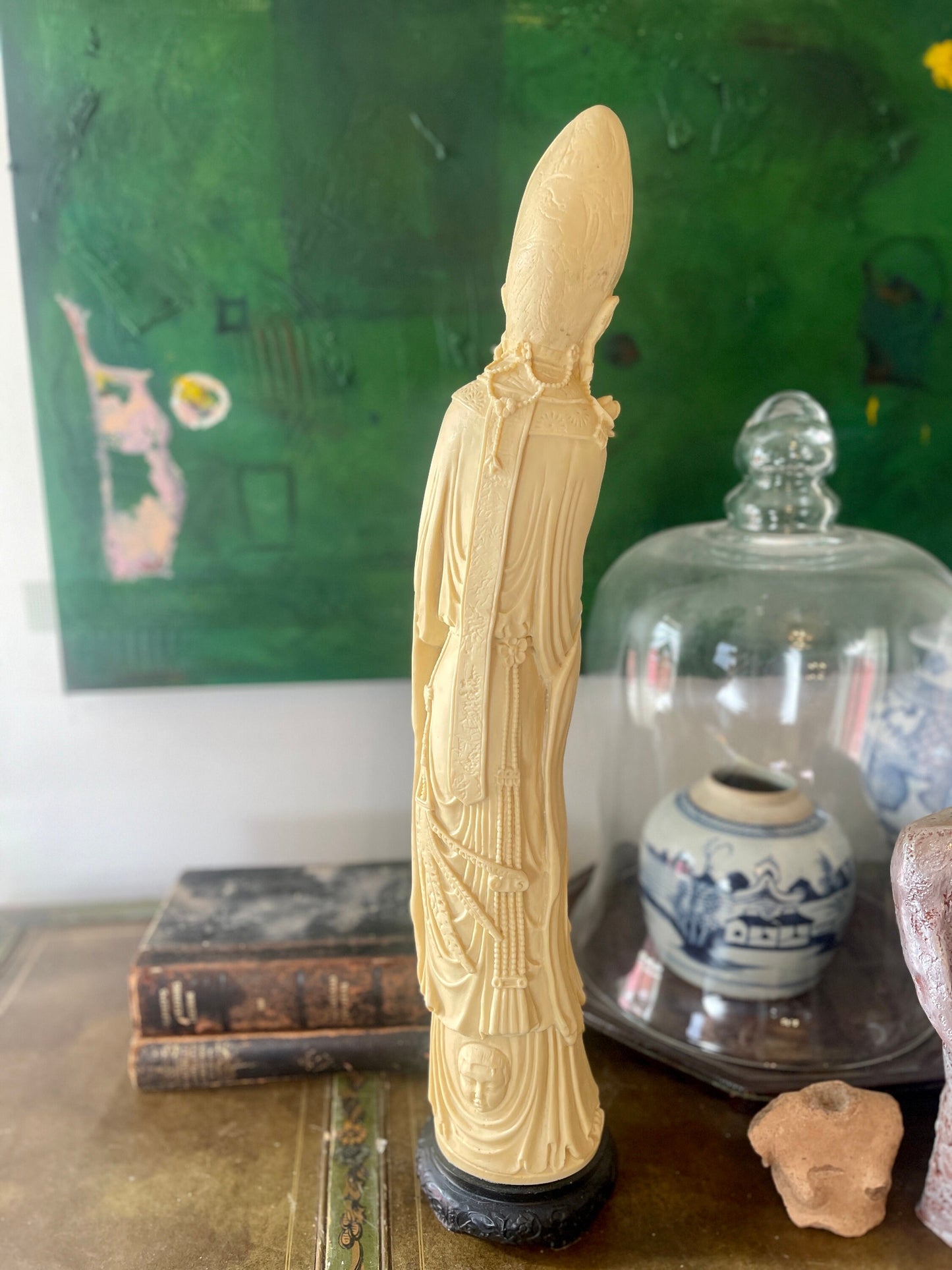 Vintage Tall Italian Made Kwan Yin Statue