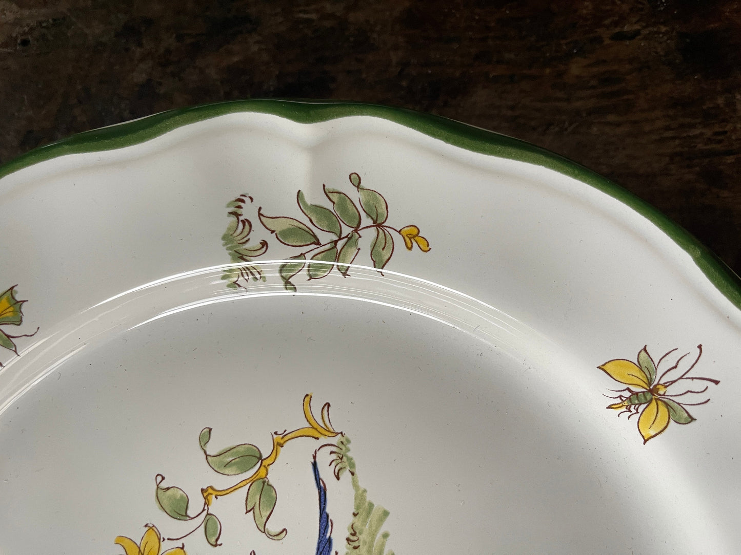 Pair of Vintage French Faience 10.75” Plates